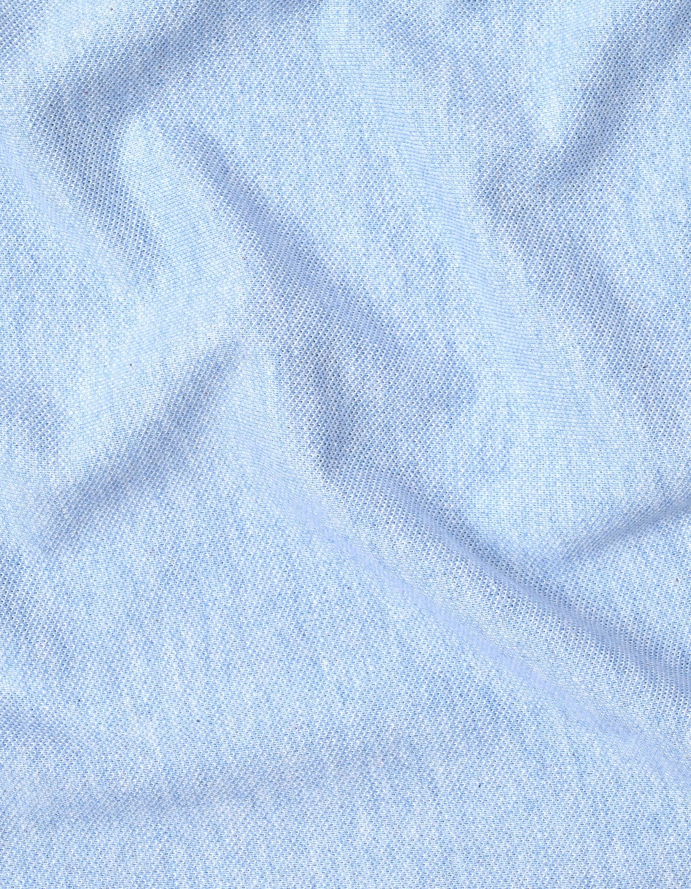 Sky Blue Melange Plain Pique Polo Shirt - Image 5