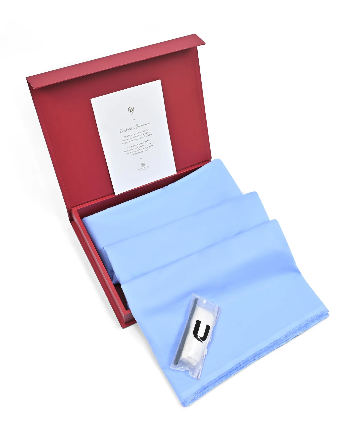 Sky Plain Bamboo Blend Unstitched Suit - Image 2