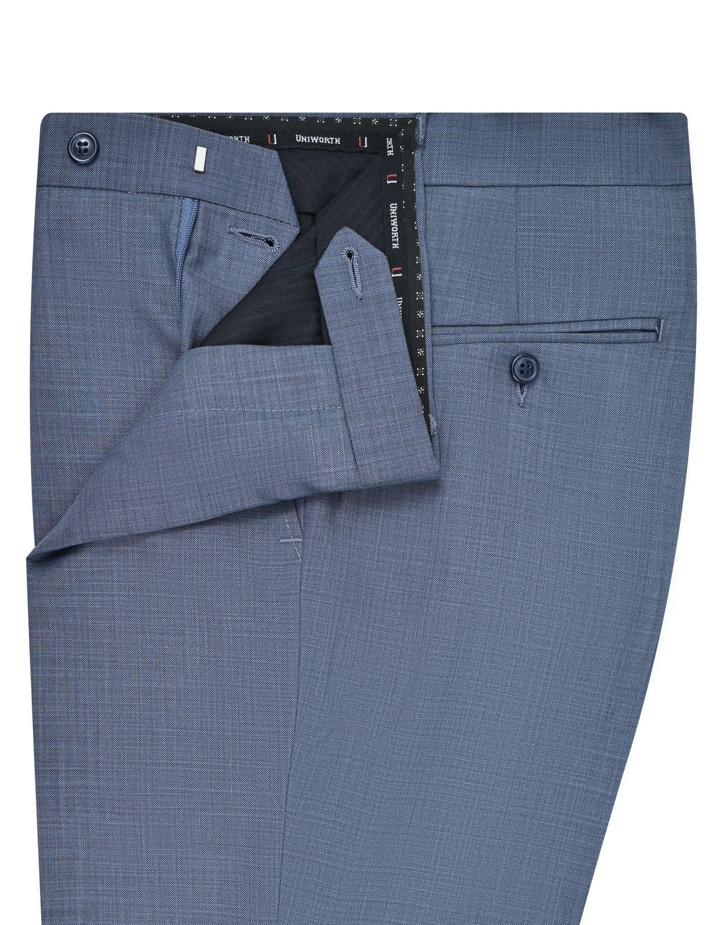 Slate Texture Tailored Smart Fit Formal Trouser - Image 2