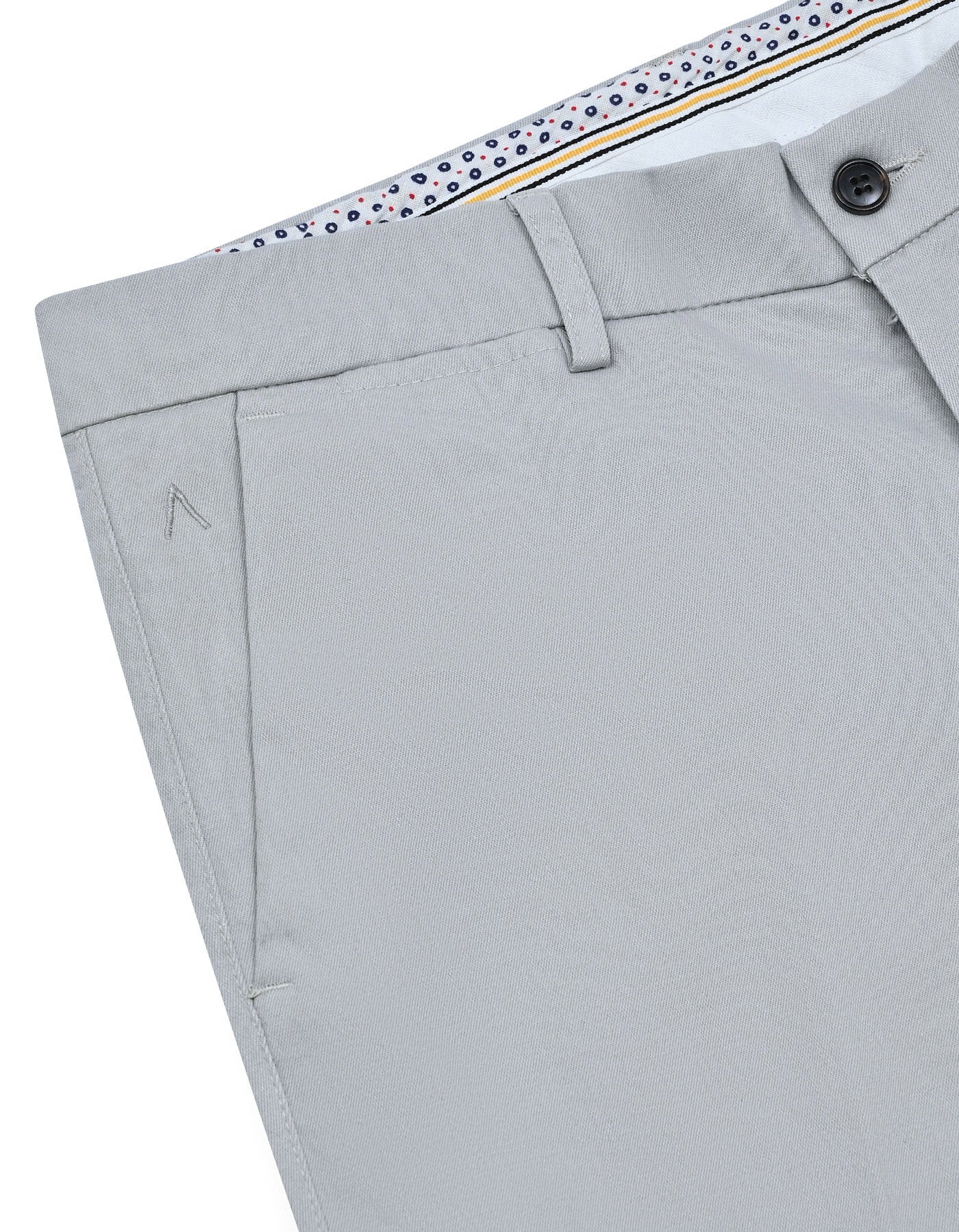 Stone Plain Classic Fit Cotton Trouser - Image 3