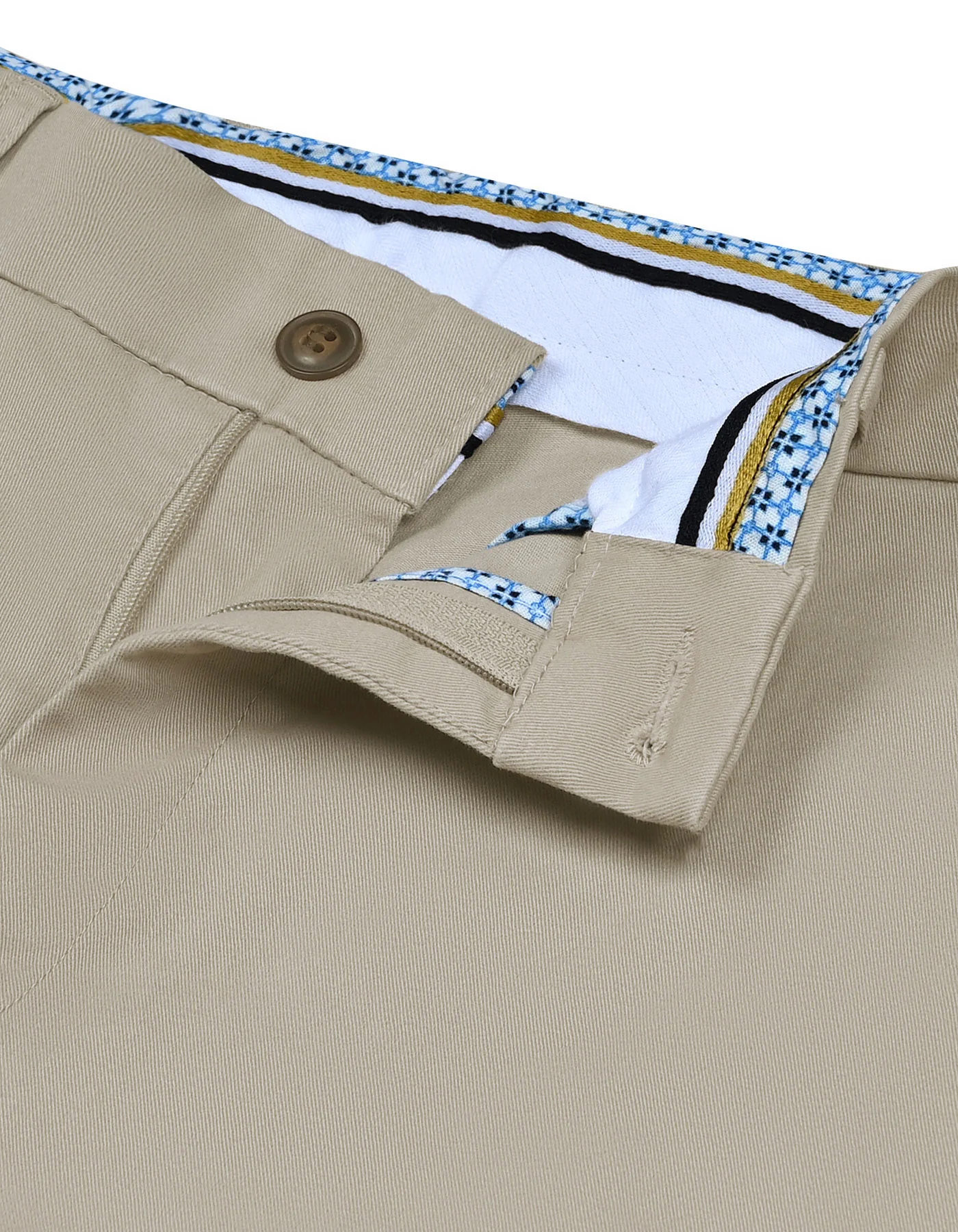 Stone Plain Classic Fit Cotton Trouser - Image 2