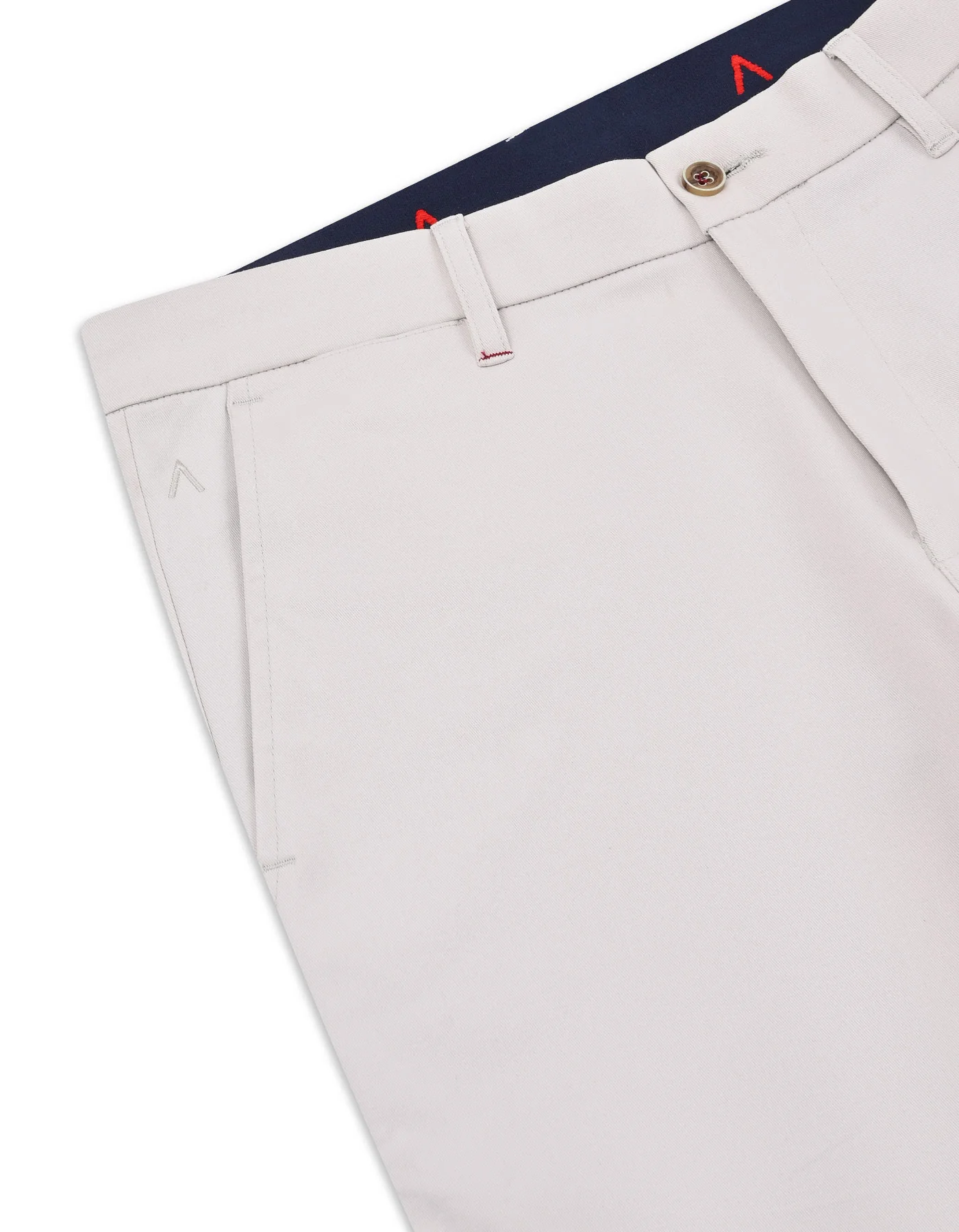 Stone Plain Classic Fit Cotton Trouser - Image 3