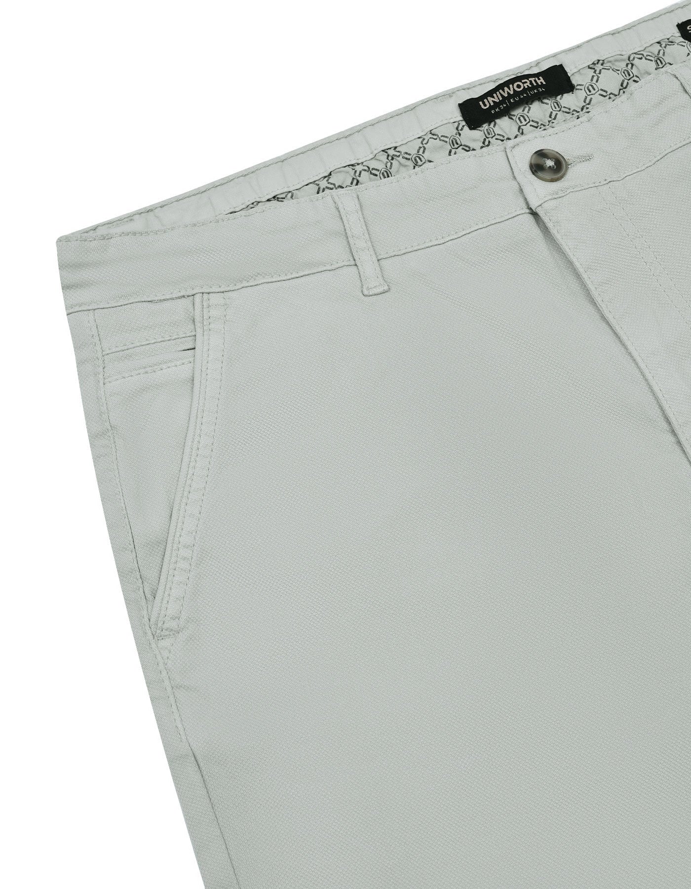Stone Plain Smart Fit Cotton Trouser - Image 3