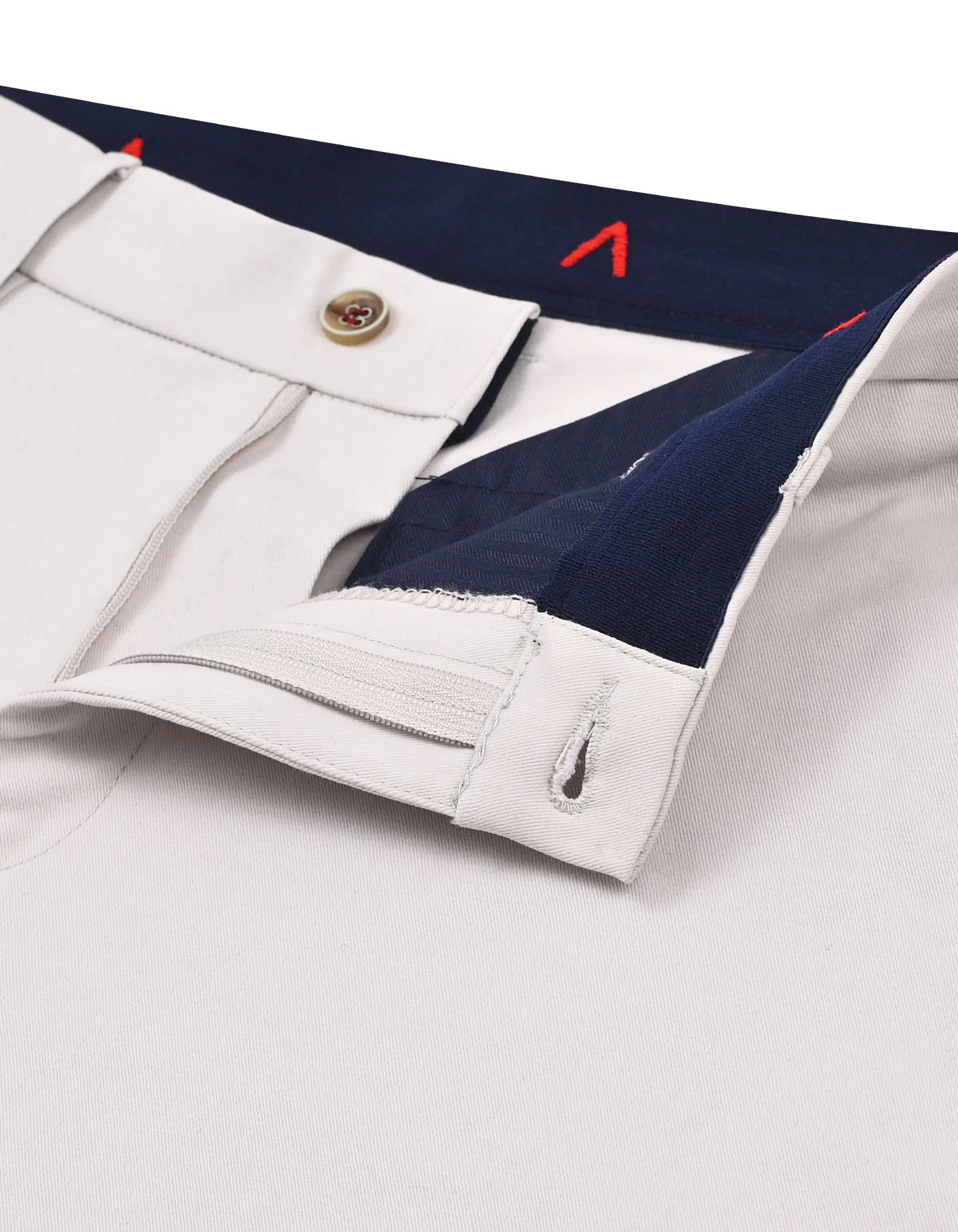 Stone Plain Smart Fit Cotton Trouser - Image 2