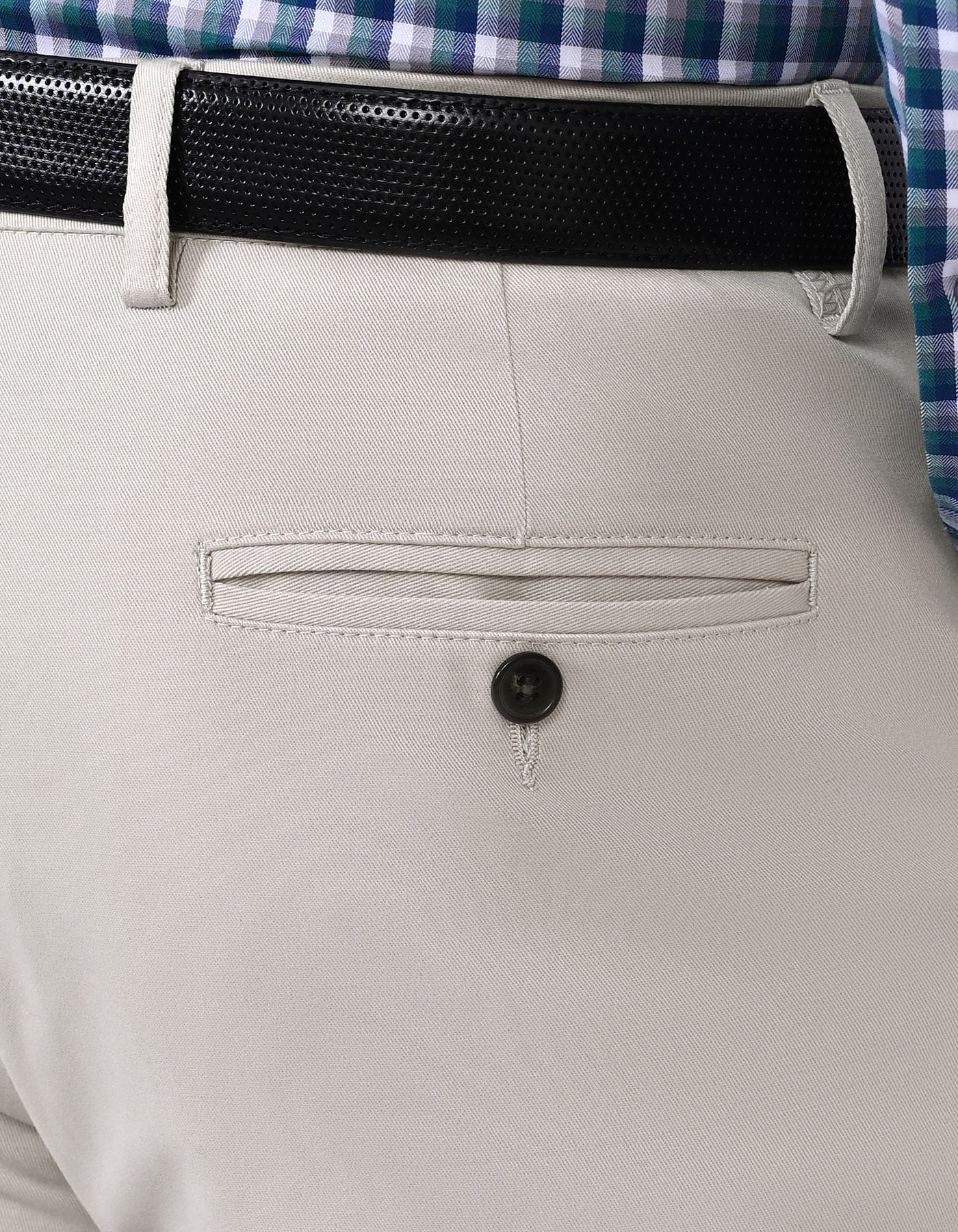 Stone Smart Fit Cotton Trouser - Image 4