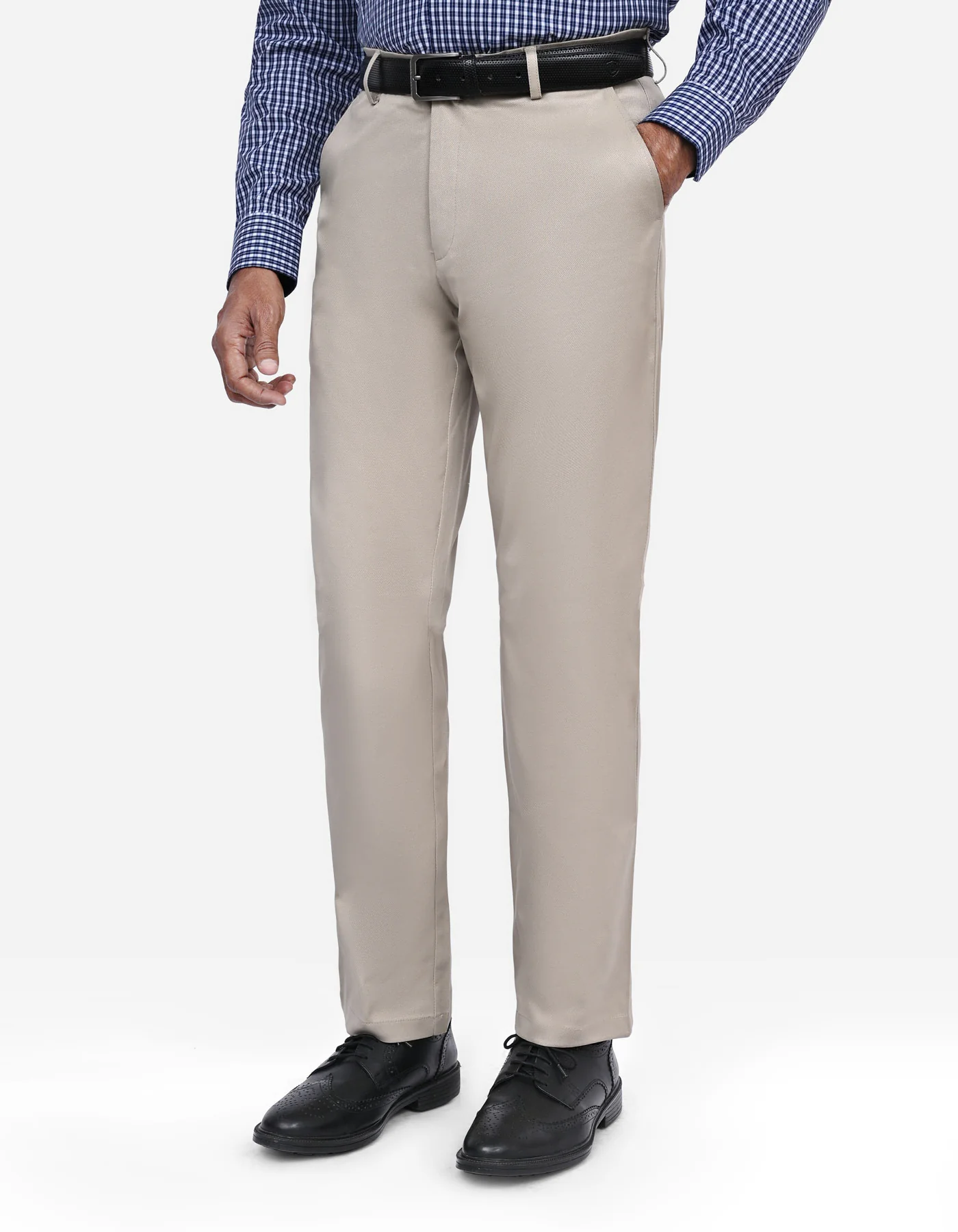 Stone Texture Smart Fit Cotton Trouser