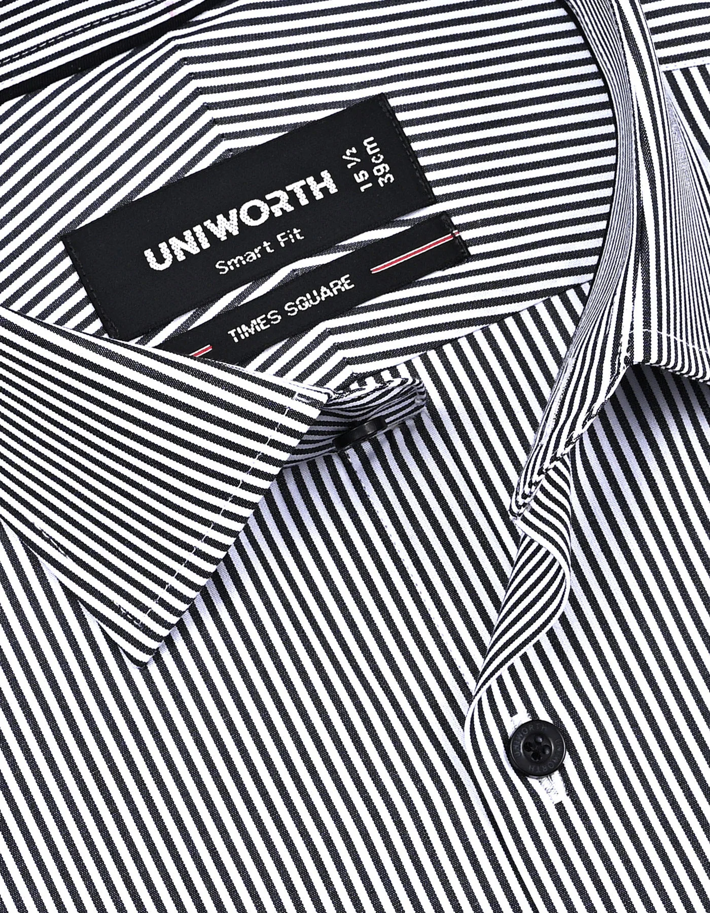 Black Stripe Tailored Smart Fit Shirt - Image 2