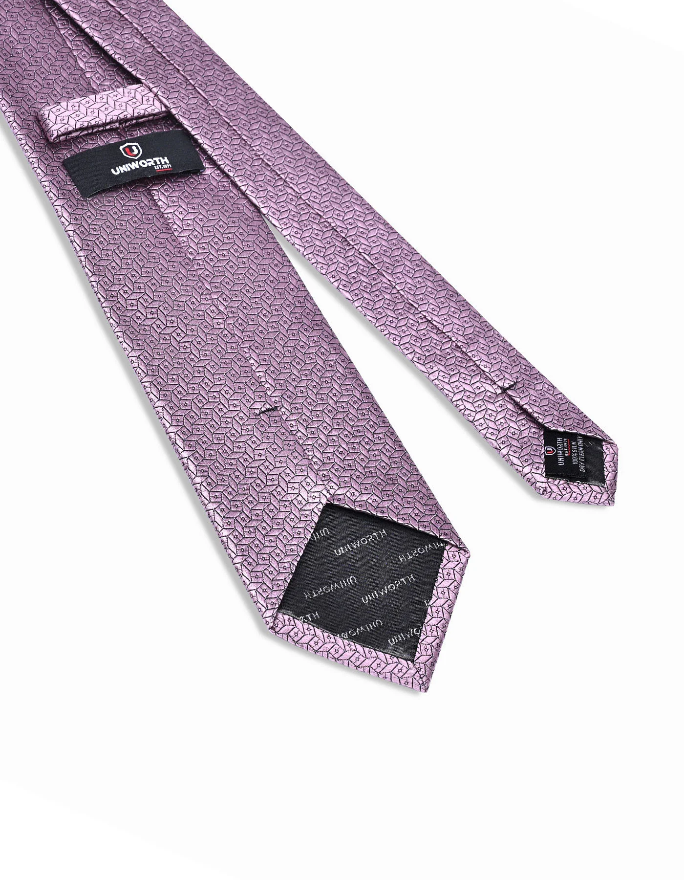 T Pink Geometric Tie - Image 3