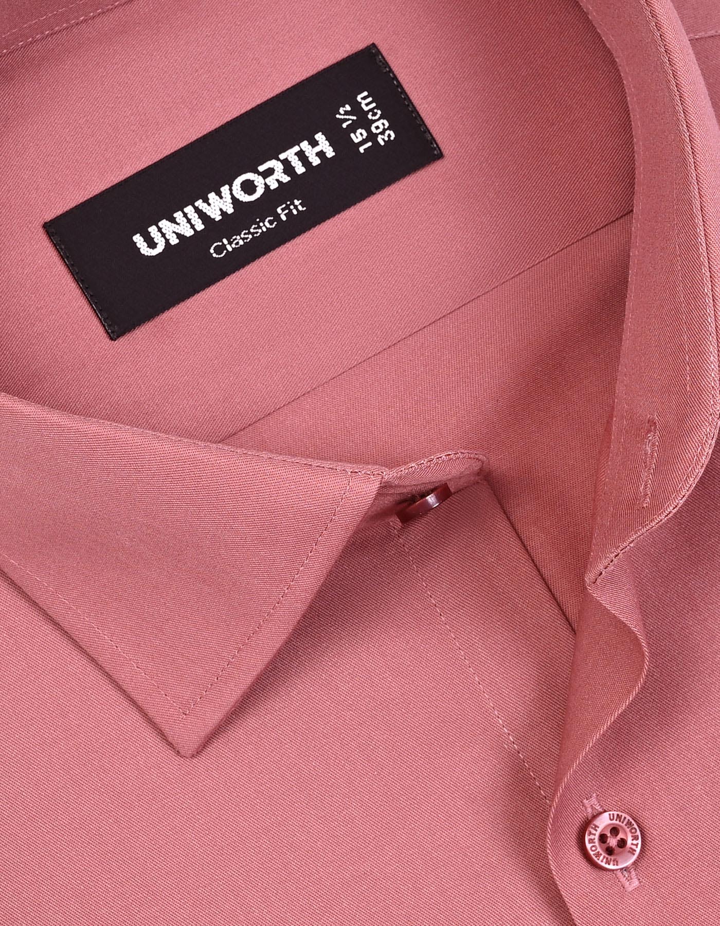 T Pink Plain Classic Fit Shirt - Image 2