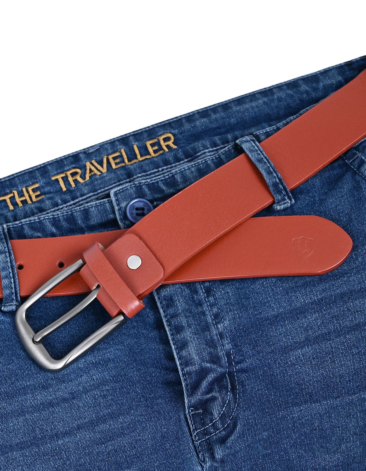 Tan Plain Casual Belt - Image 3