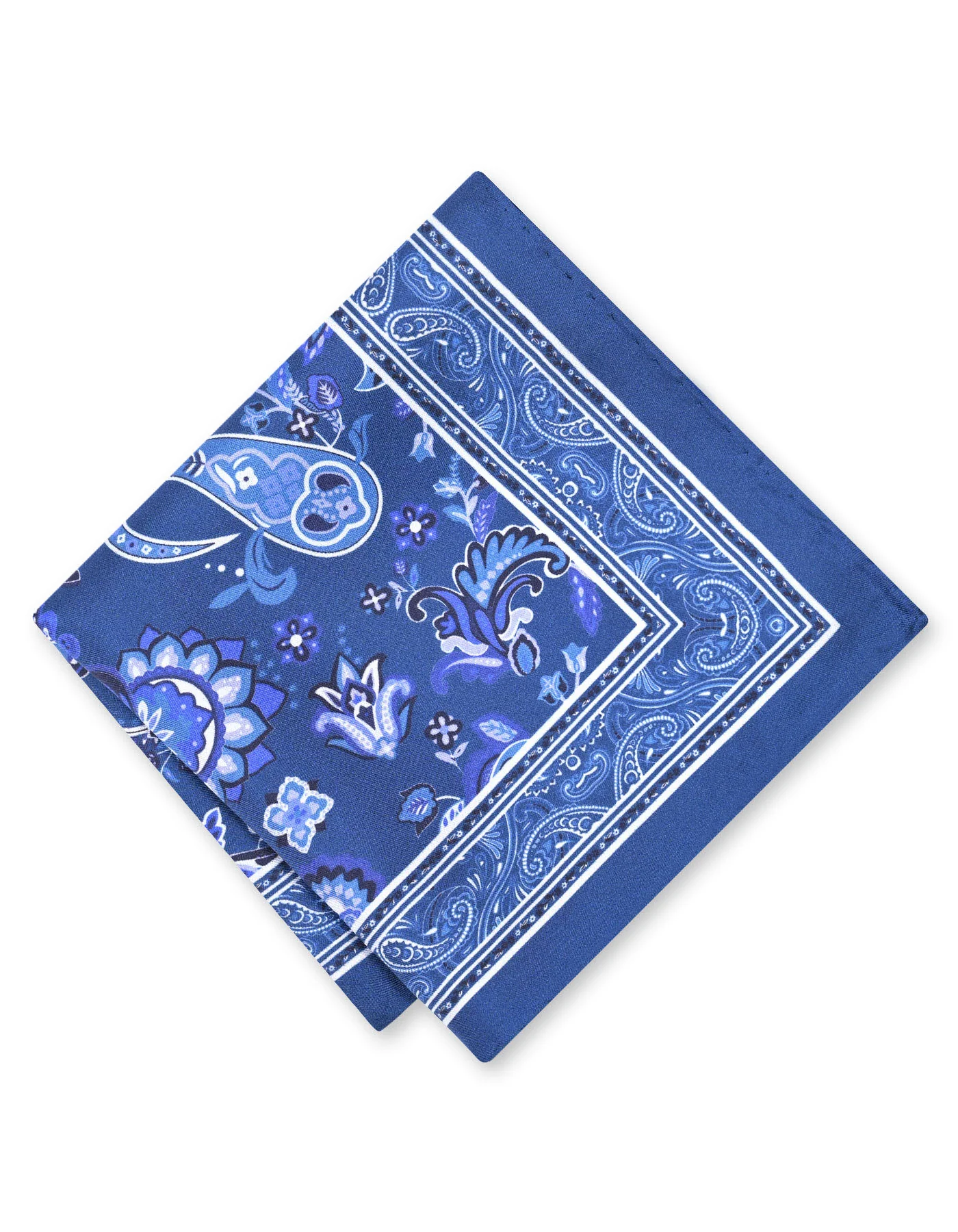 Teal 100% Silk Pocket Square - Image 2