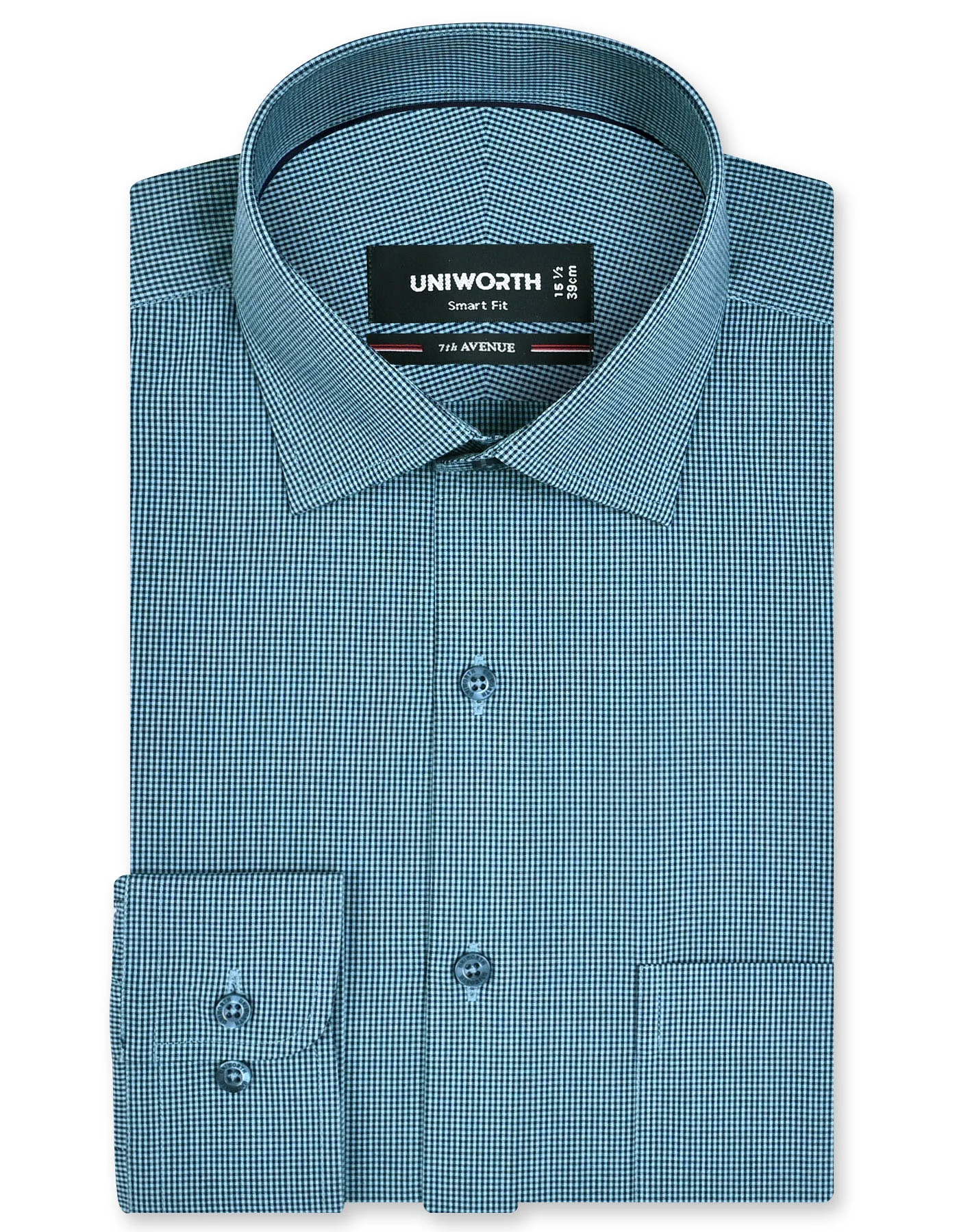 Teal Check Tailored Smart Fit Shirt