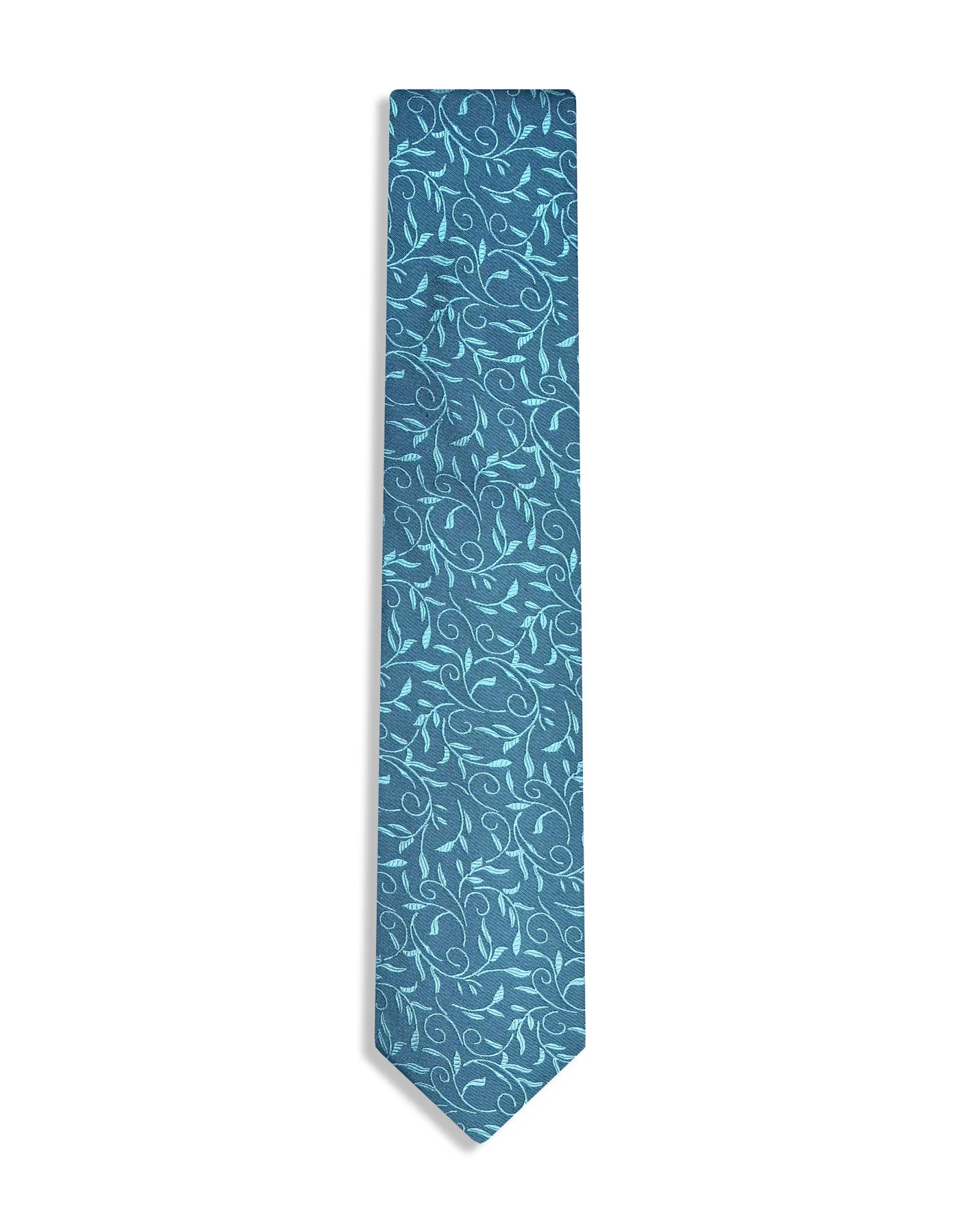Teal Floral Tie - Image 2