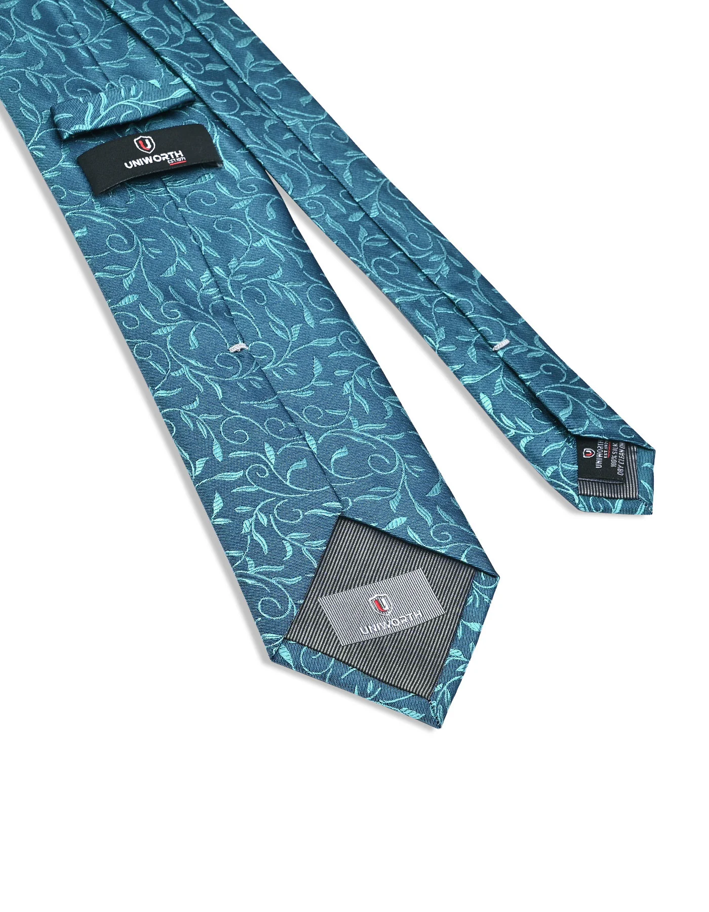 Teal Floral Tie - Image 3