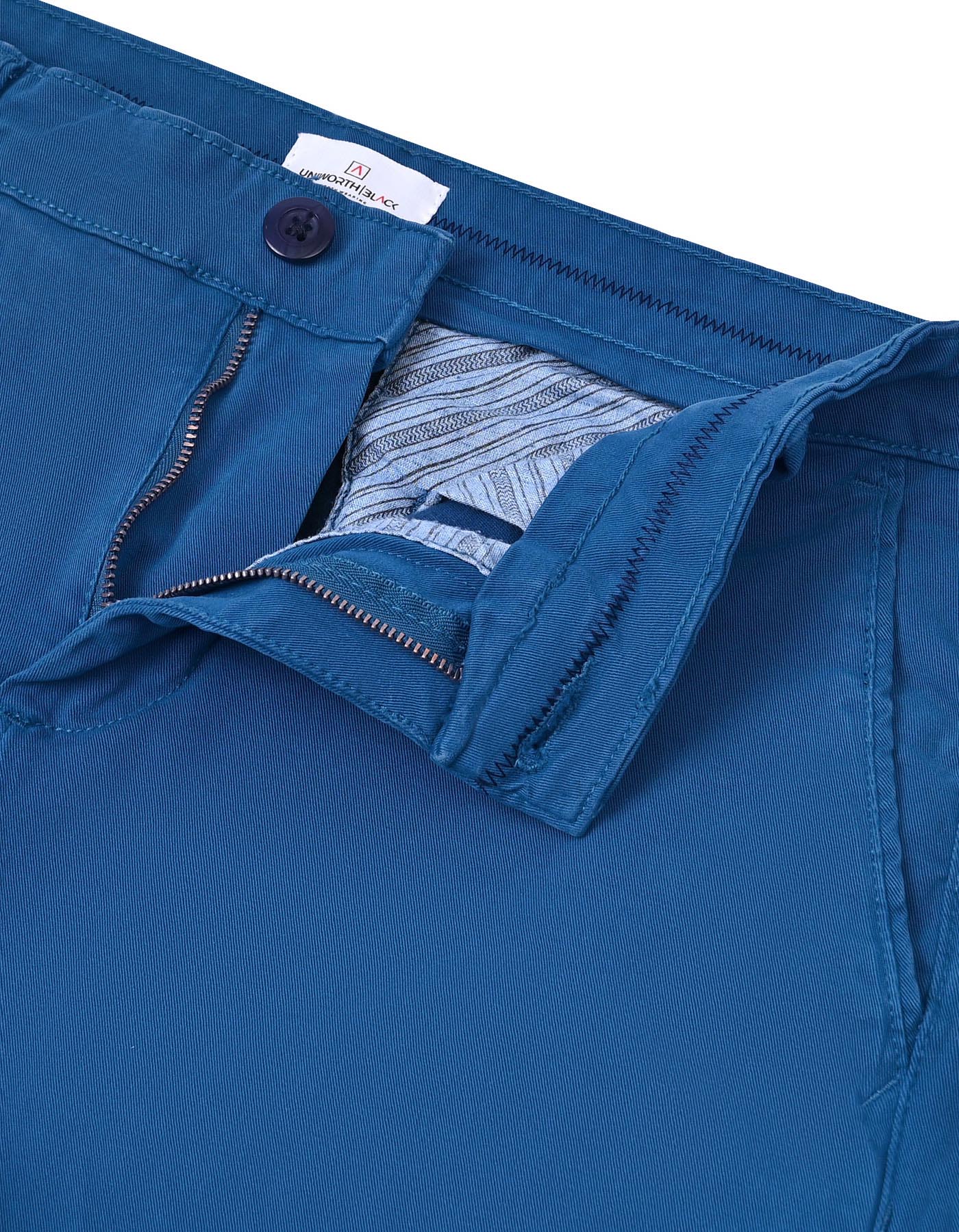 Teal Plain Classic Fit Chino - Image 3