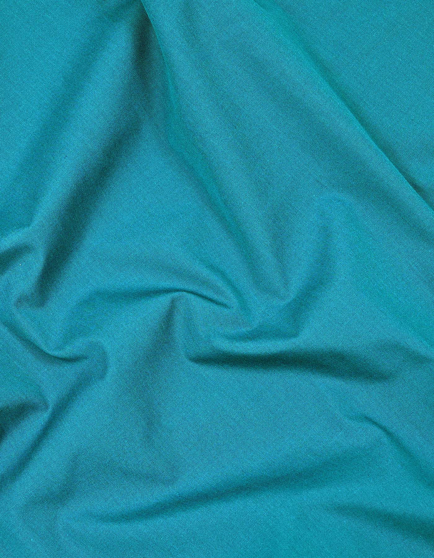 Teal Plain Classic Fit Shirt - Image 4