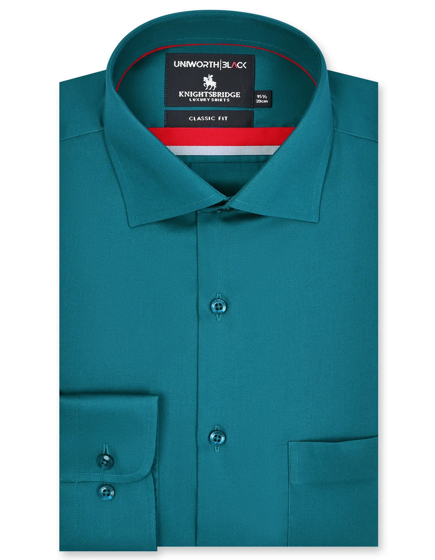 Teal Plain Classic Fit Shirt