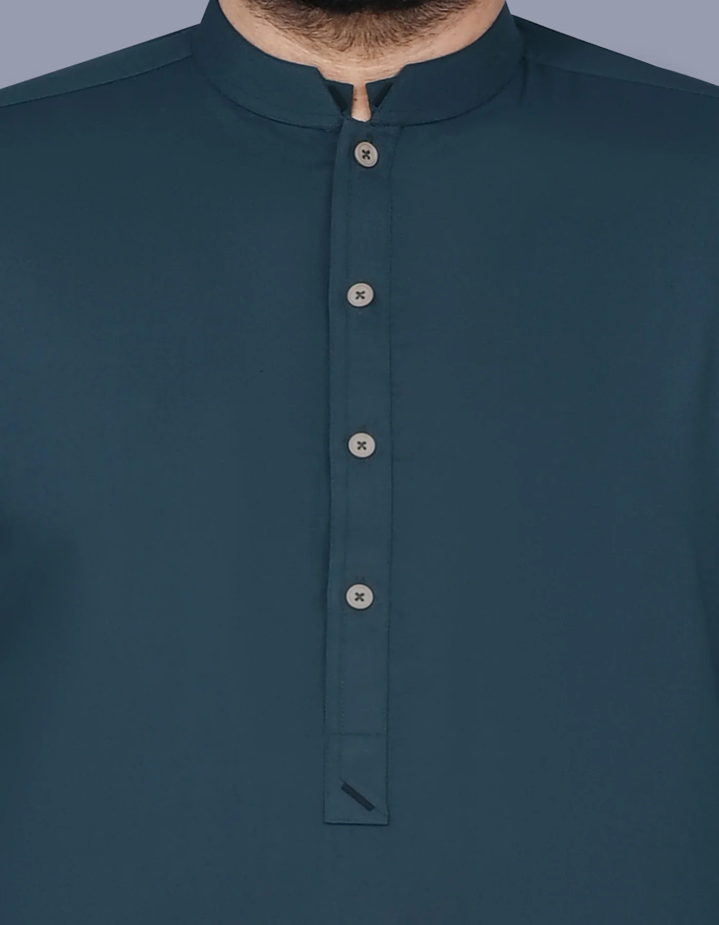 Teal Plain Kameez Shalwar - Image 2