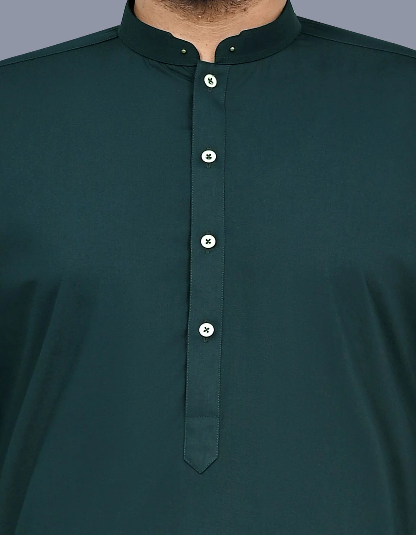 Teal Plain Kameez Shalwar - Image 2