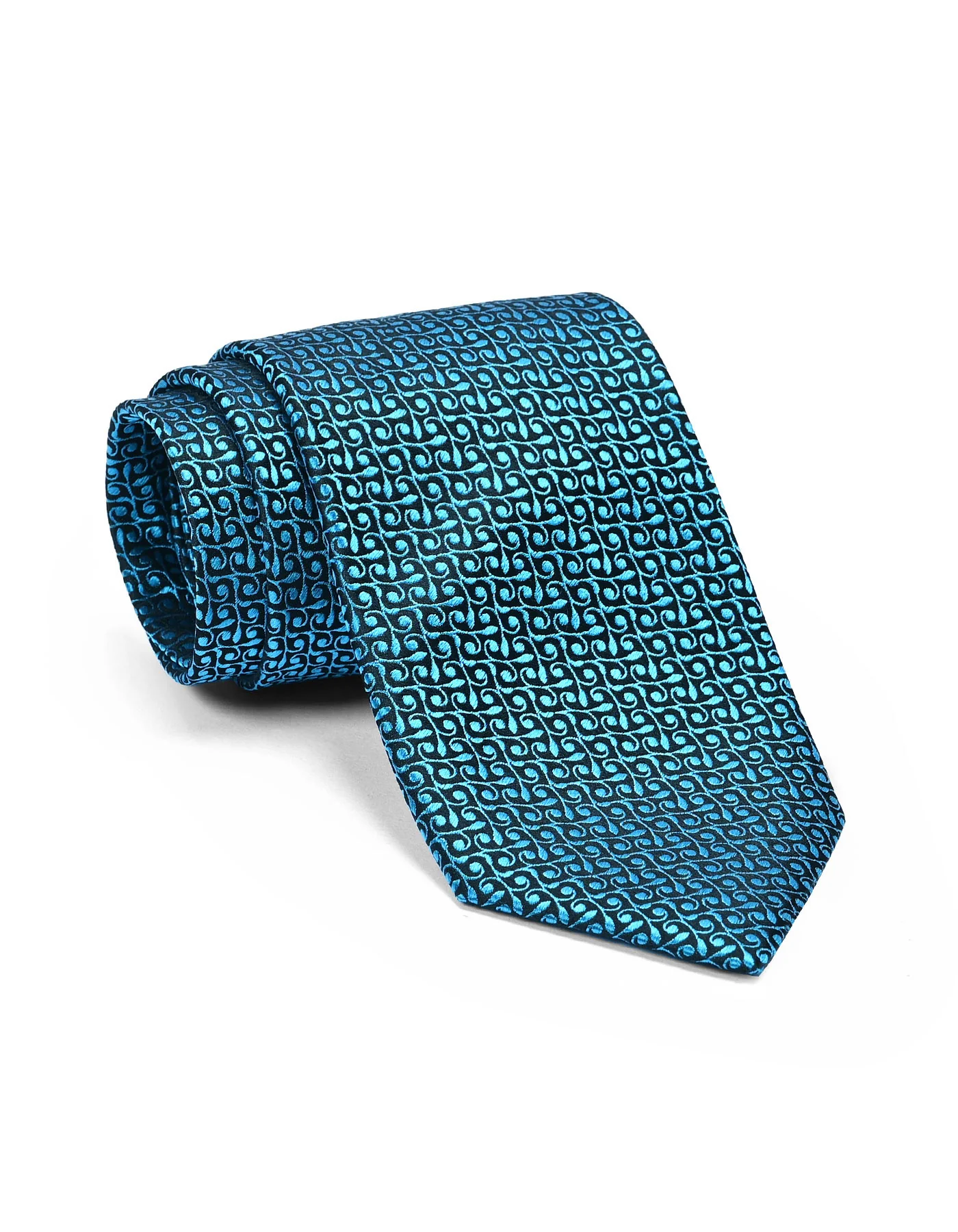 Turquoise Floral Tie