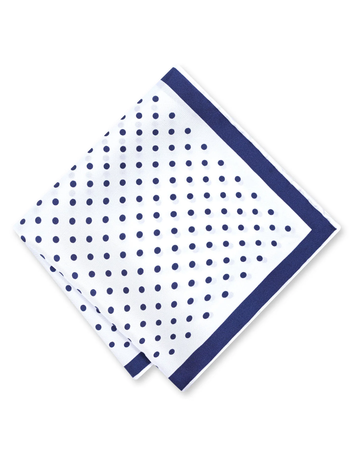 White 100% Silk Pocket Square - Image 2