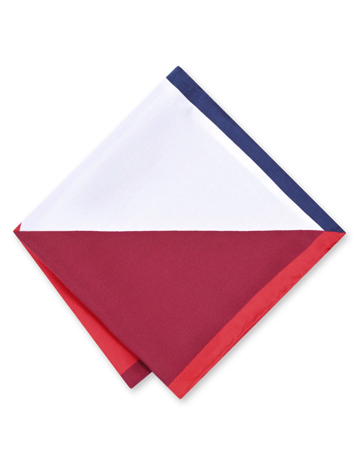 White 100% Silk Pocket Square - Image 2