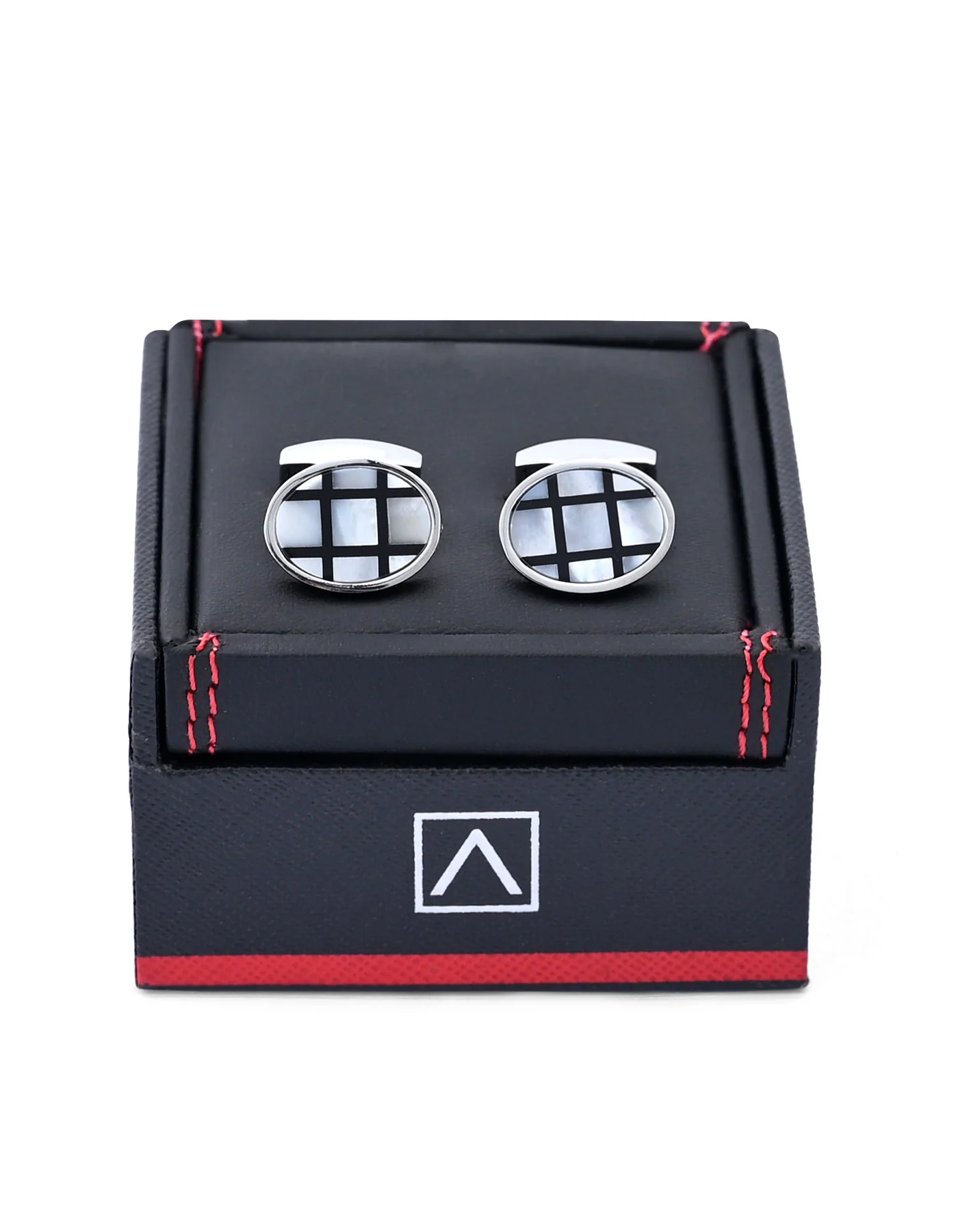 White Circle Cufflink - Image 2