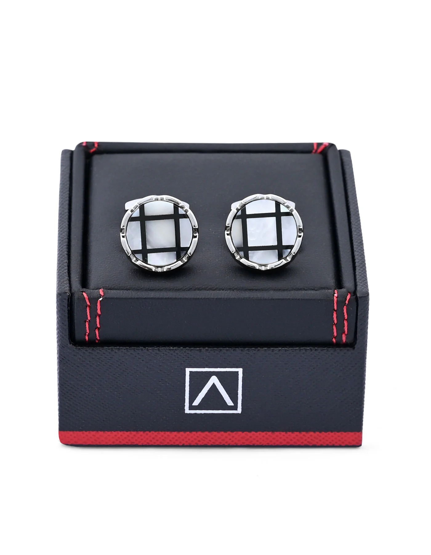 White Circle Cufflink - Image 2