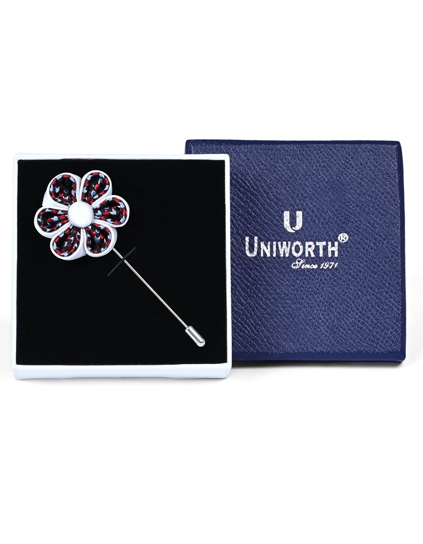 White Floral Coat Lapel Pin - Image 2