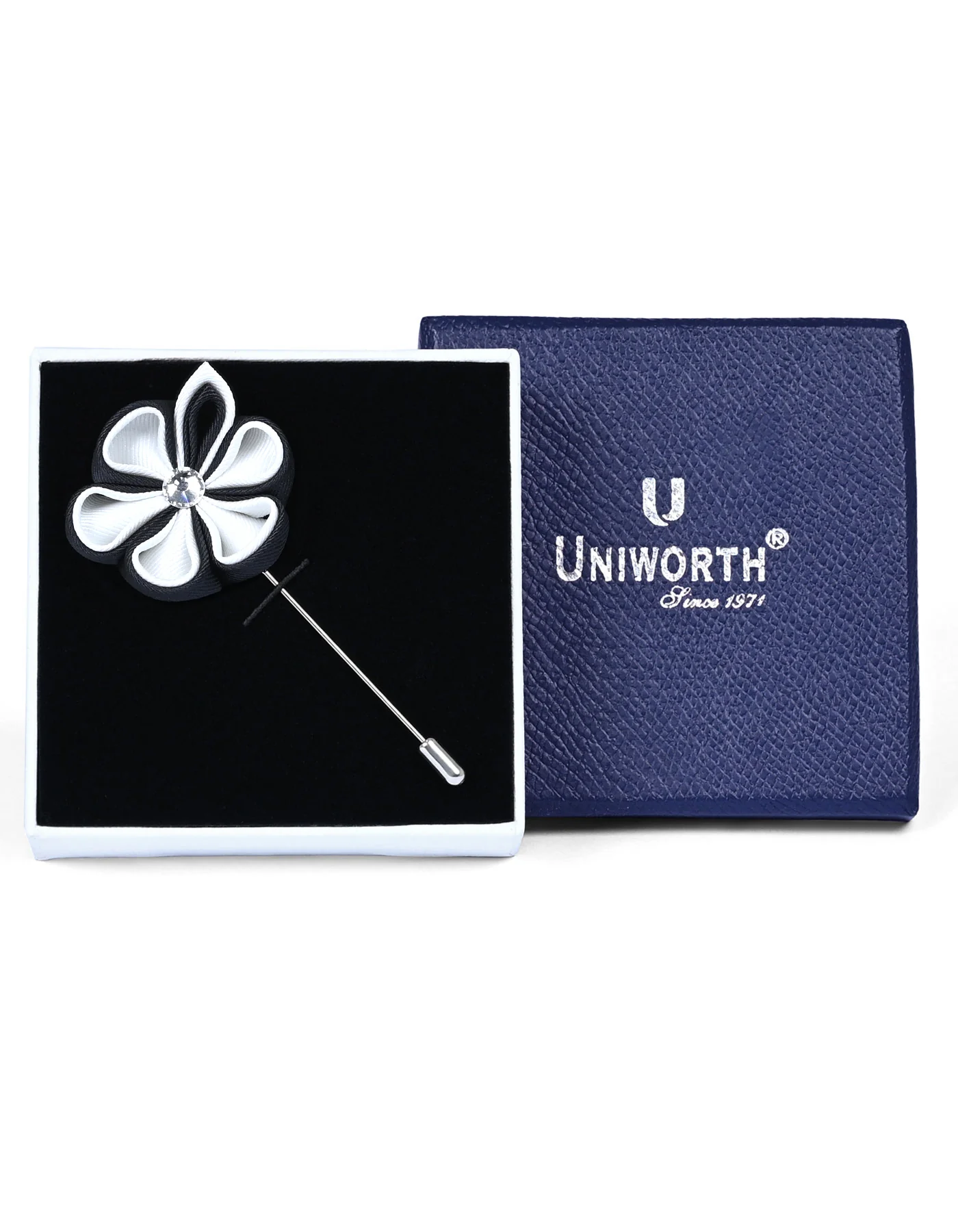 White Floral Coat Lapel Pin - Image 2