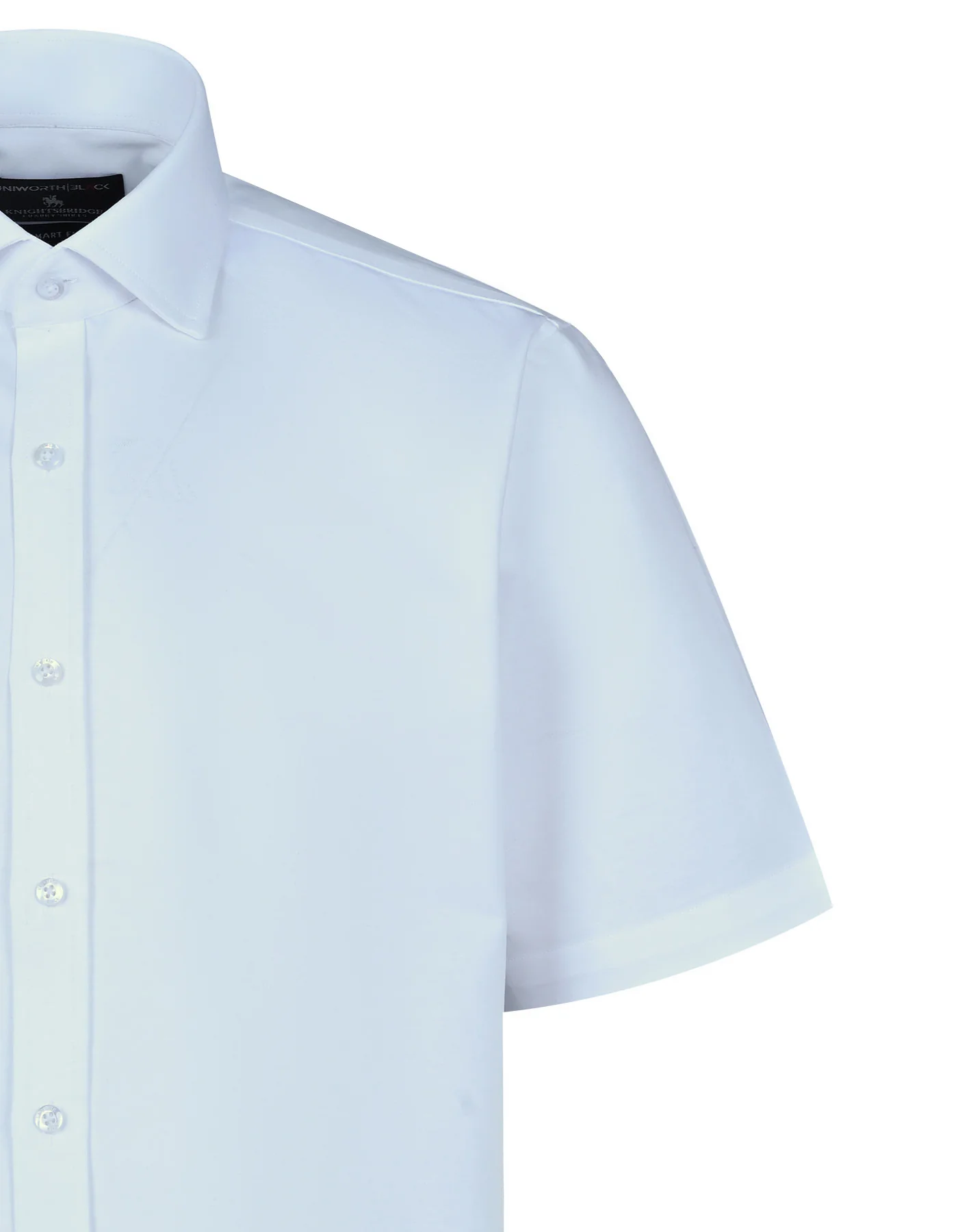 White Plain Classic Fit Knit Shirt - Image 4