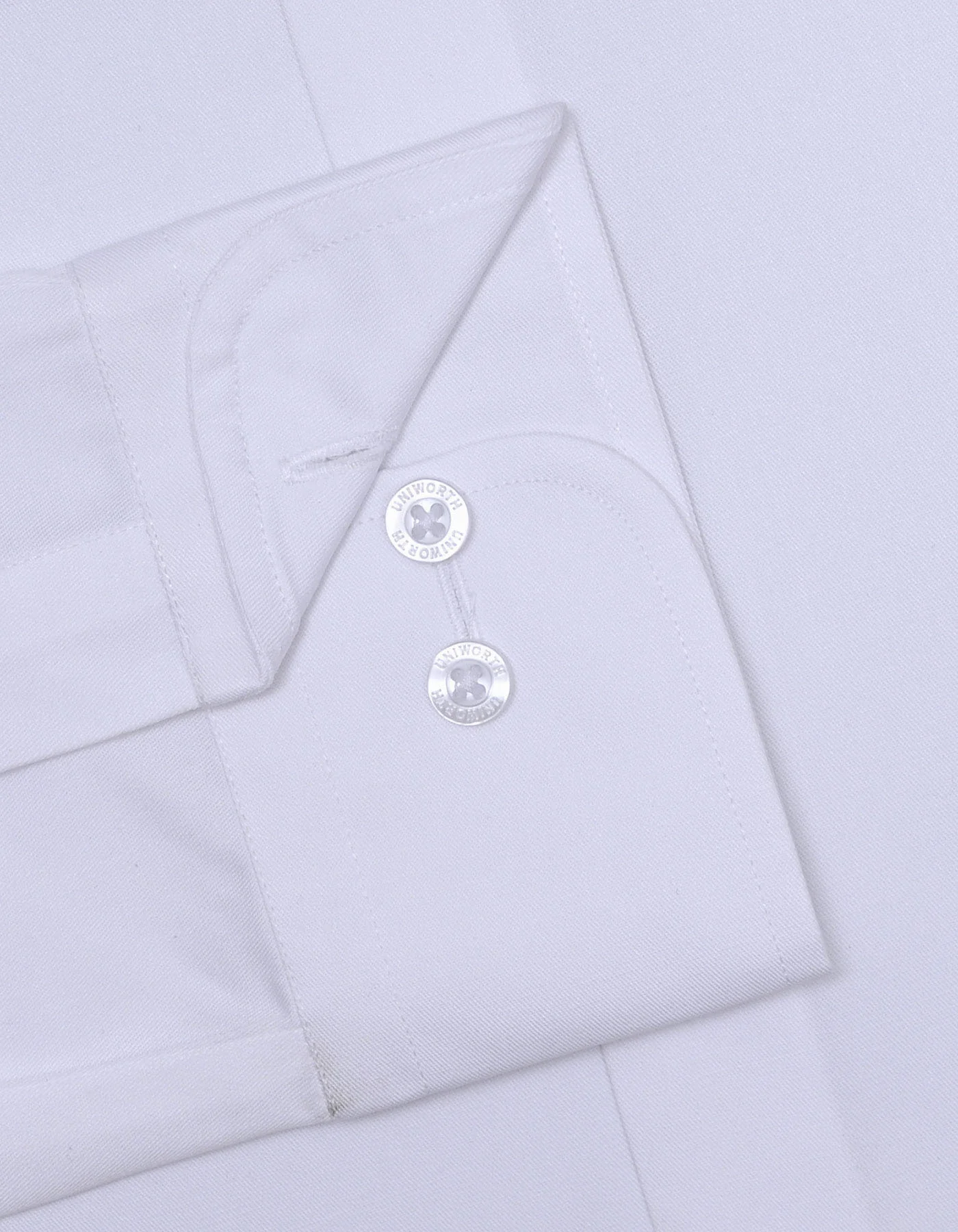 White Plain Classic Fit Shirt - Image 3
