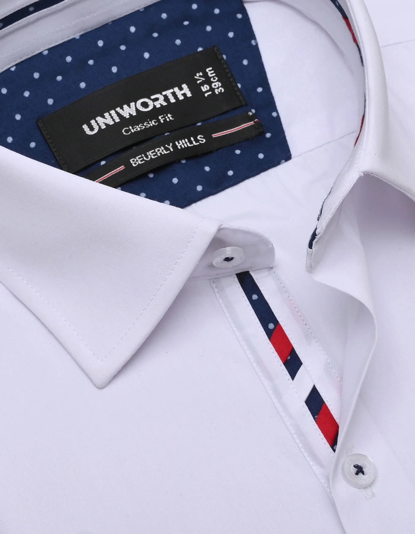 White Plain Classic Fit Shirt - Image 2