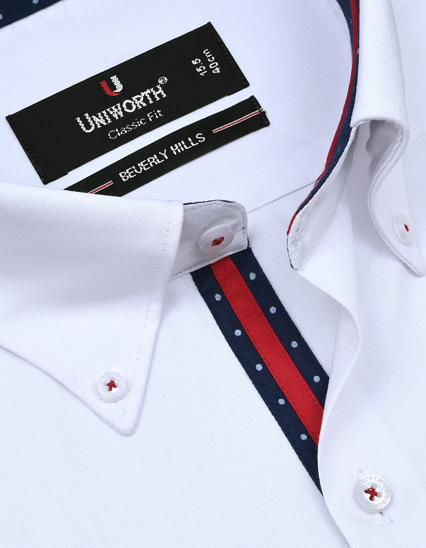White Plain Classic Fit Shirt - Image 2