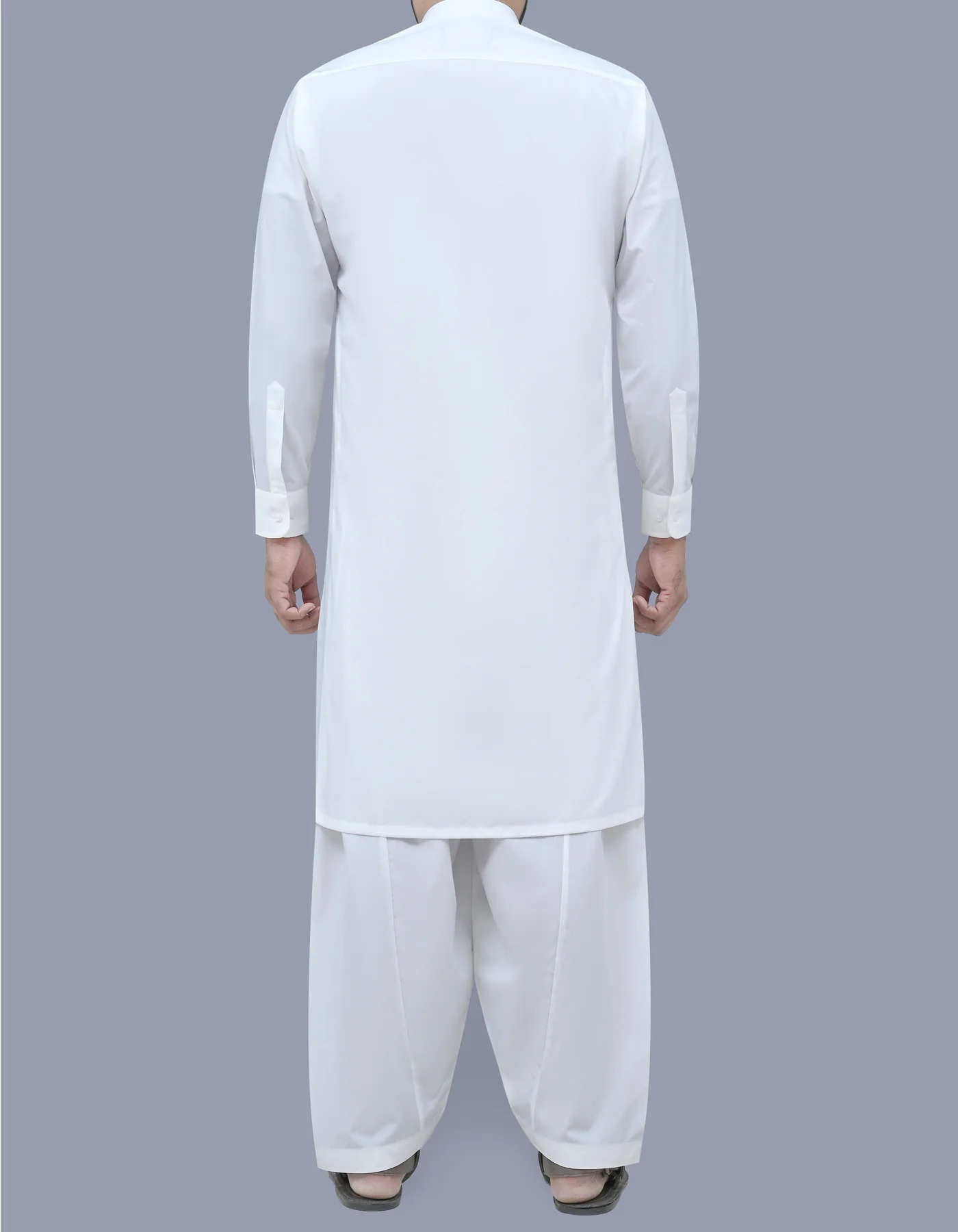 White Plain Kameez Shalwar - Image 4