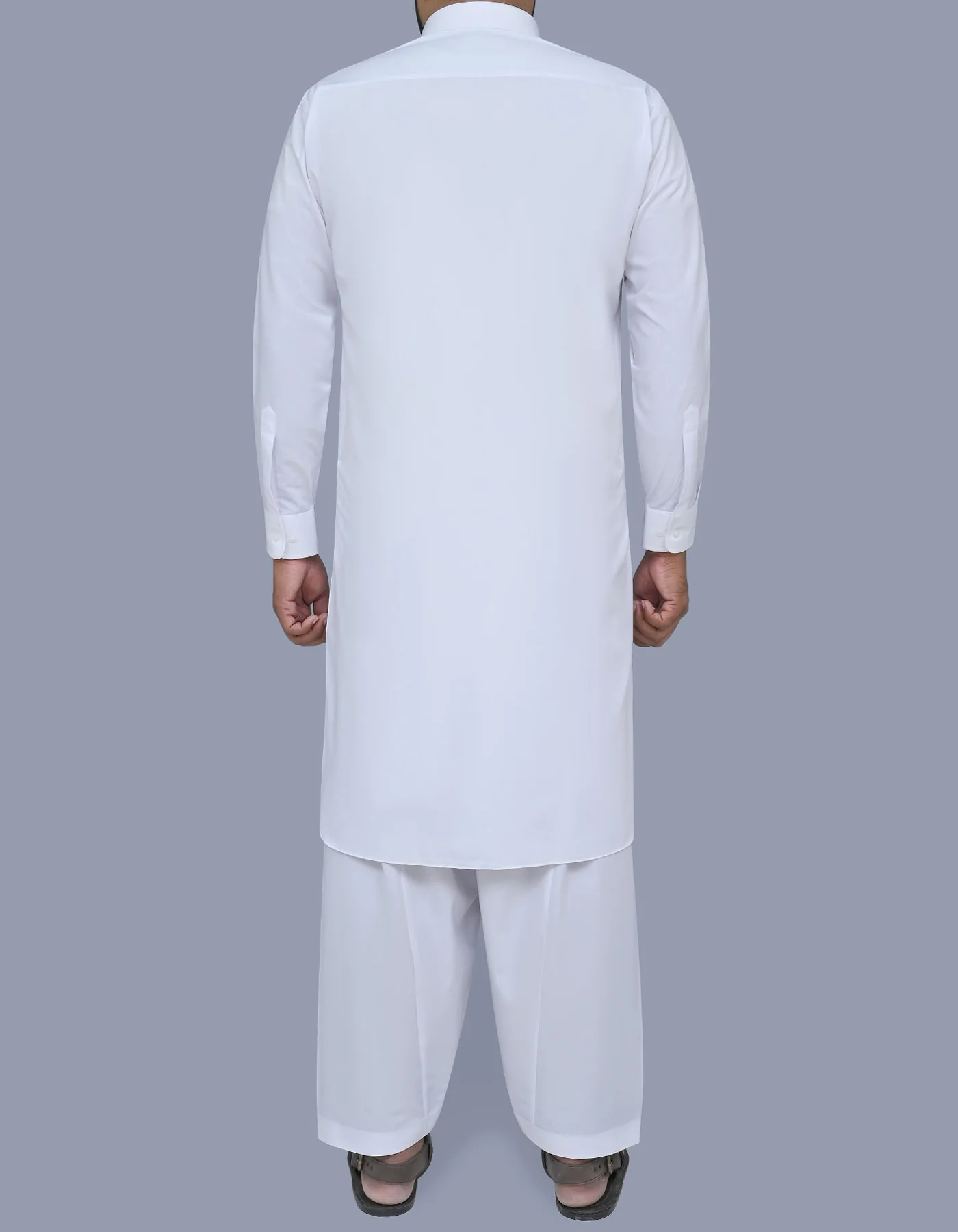 White Plain Kameez Shalwar - Image 4