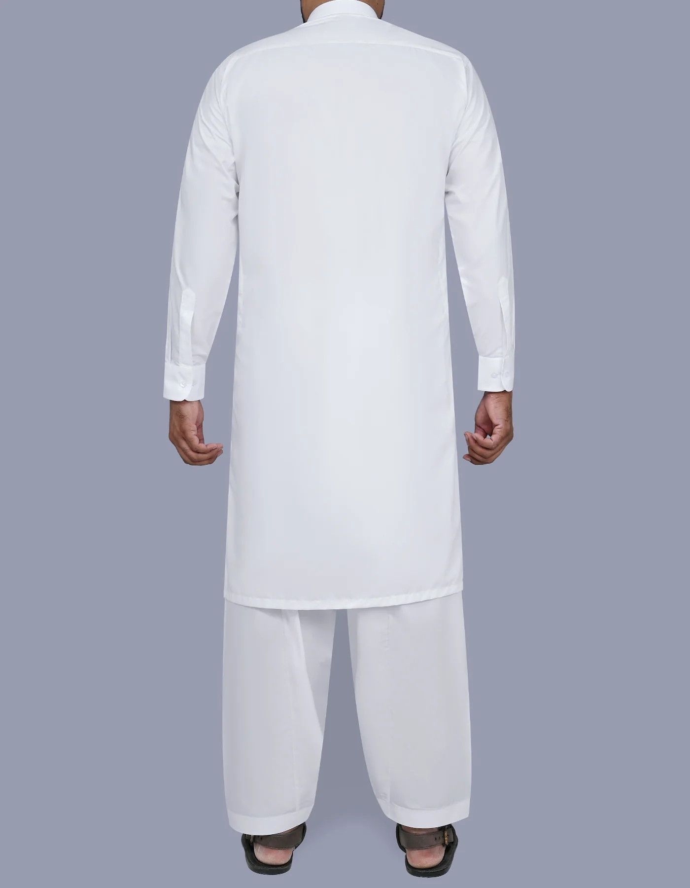 White Plain Kameez Shalwar - Image 4