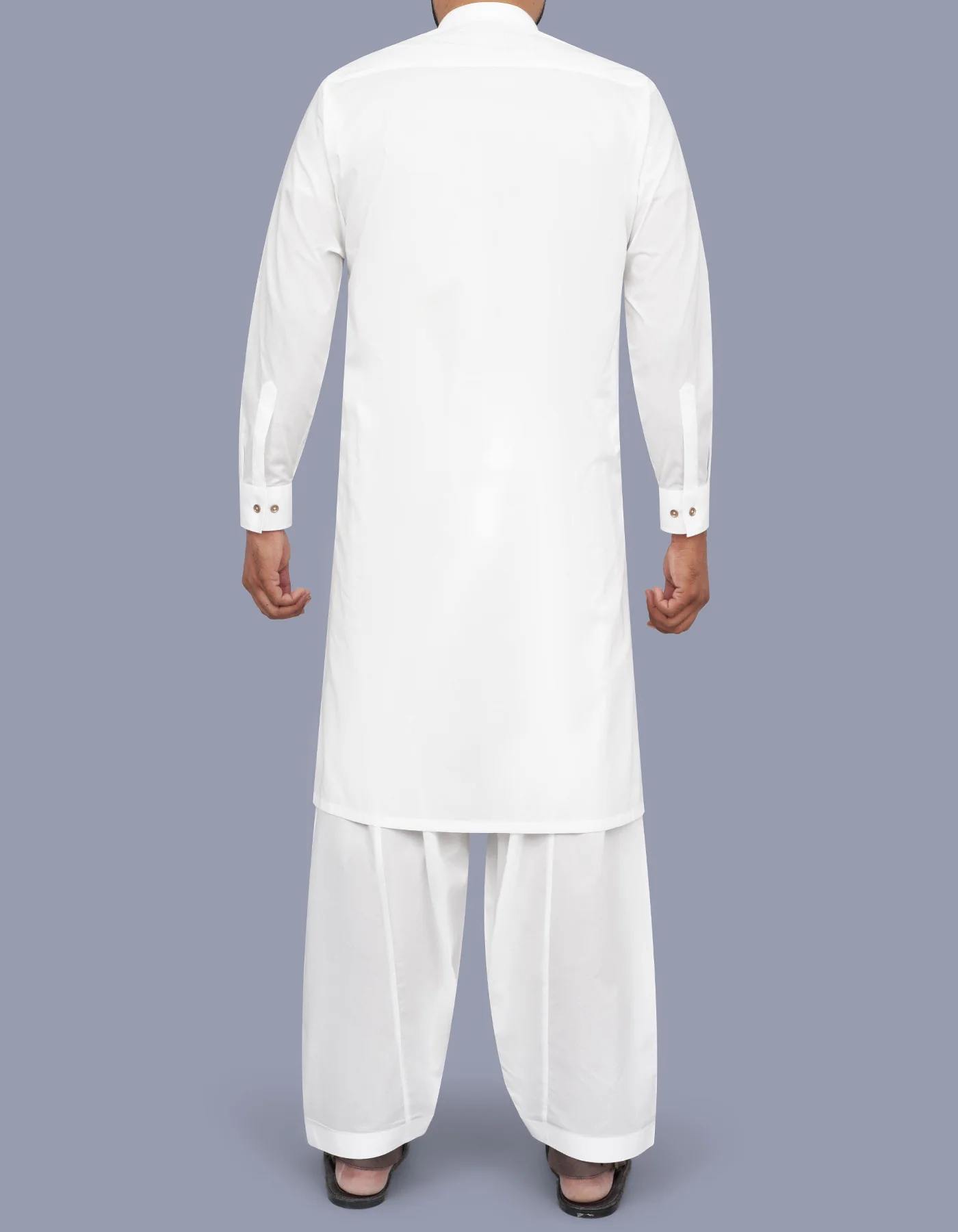 White Plain Kameez Shalwar - Image 4