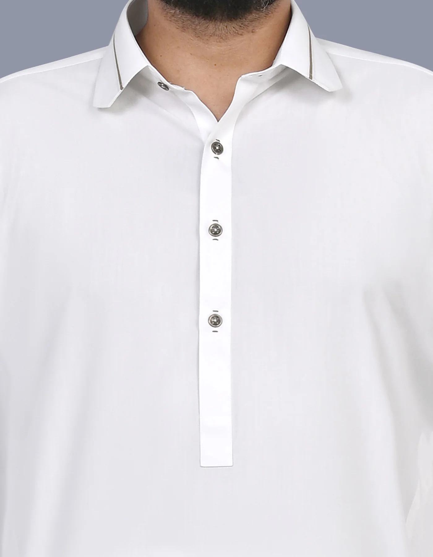 White Plain Kameez Shalwar - Image 2