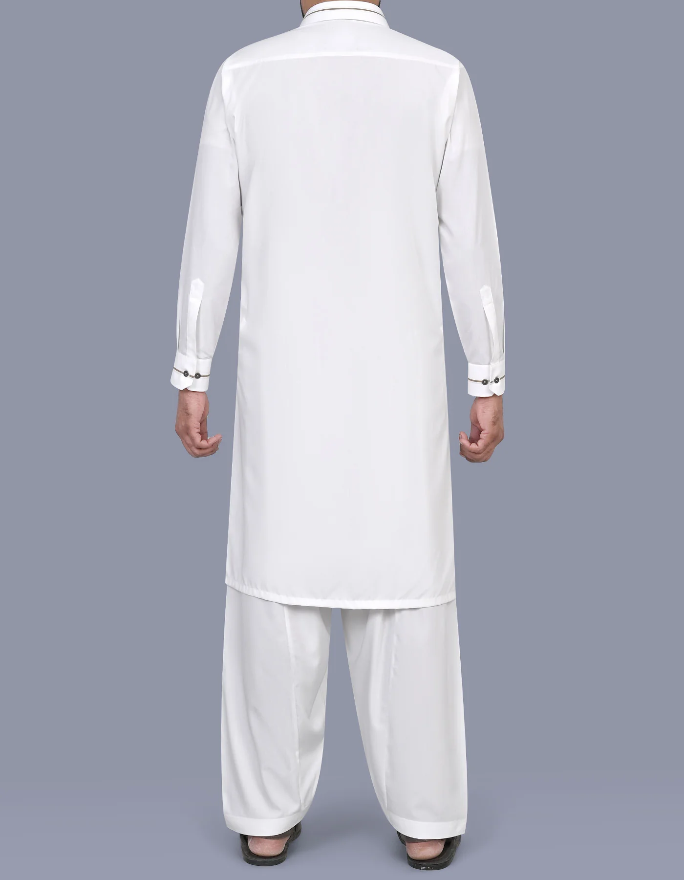 White Plain Kameez Shalwar - Image 4