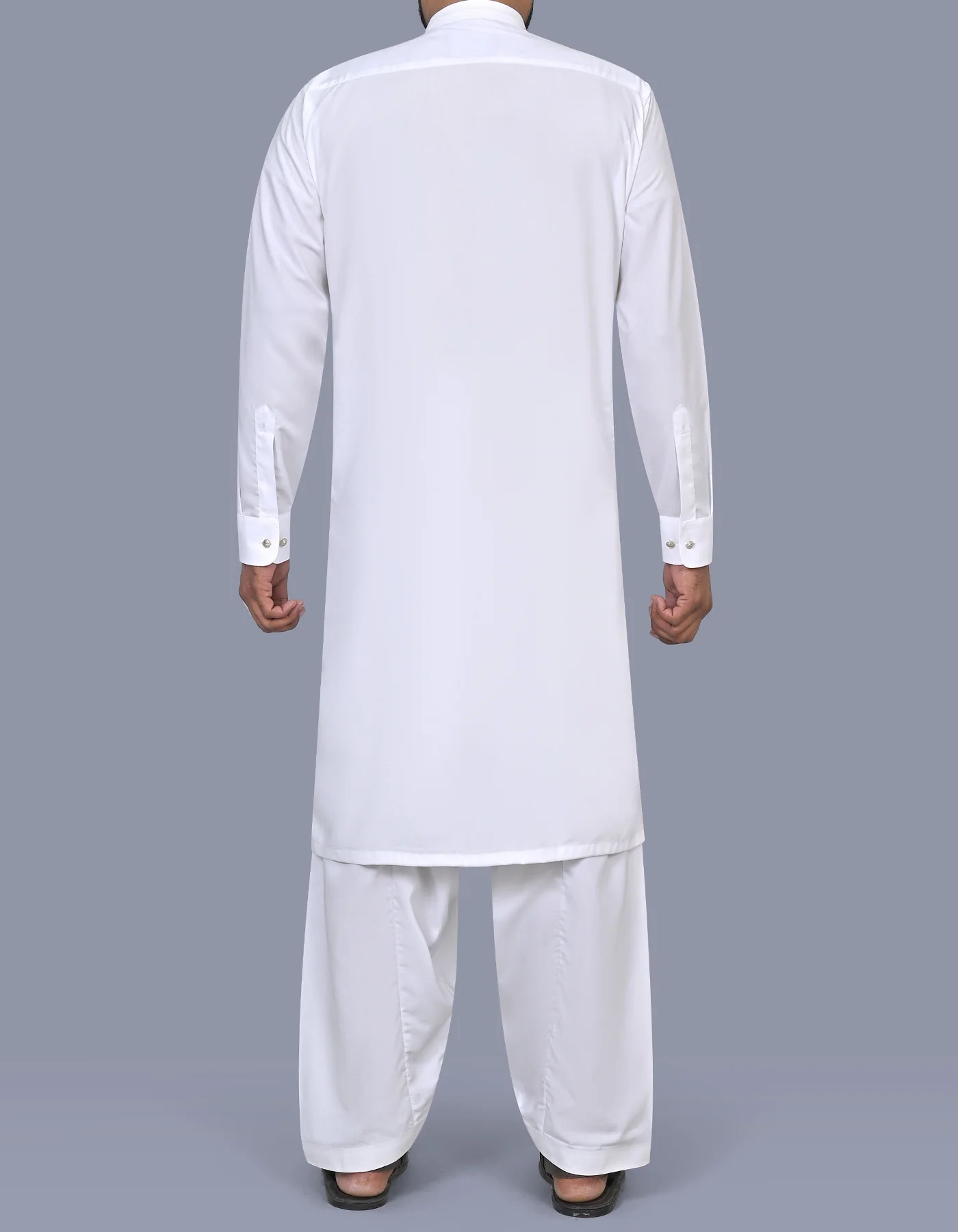 White Plain Kameez Shalwar - Image 4