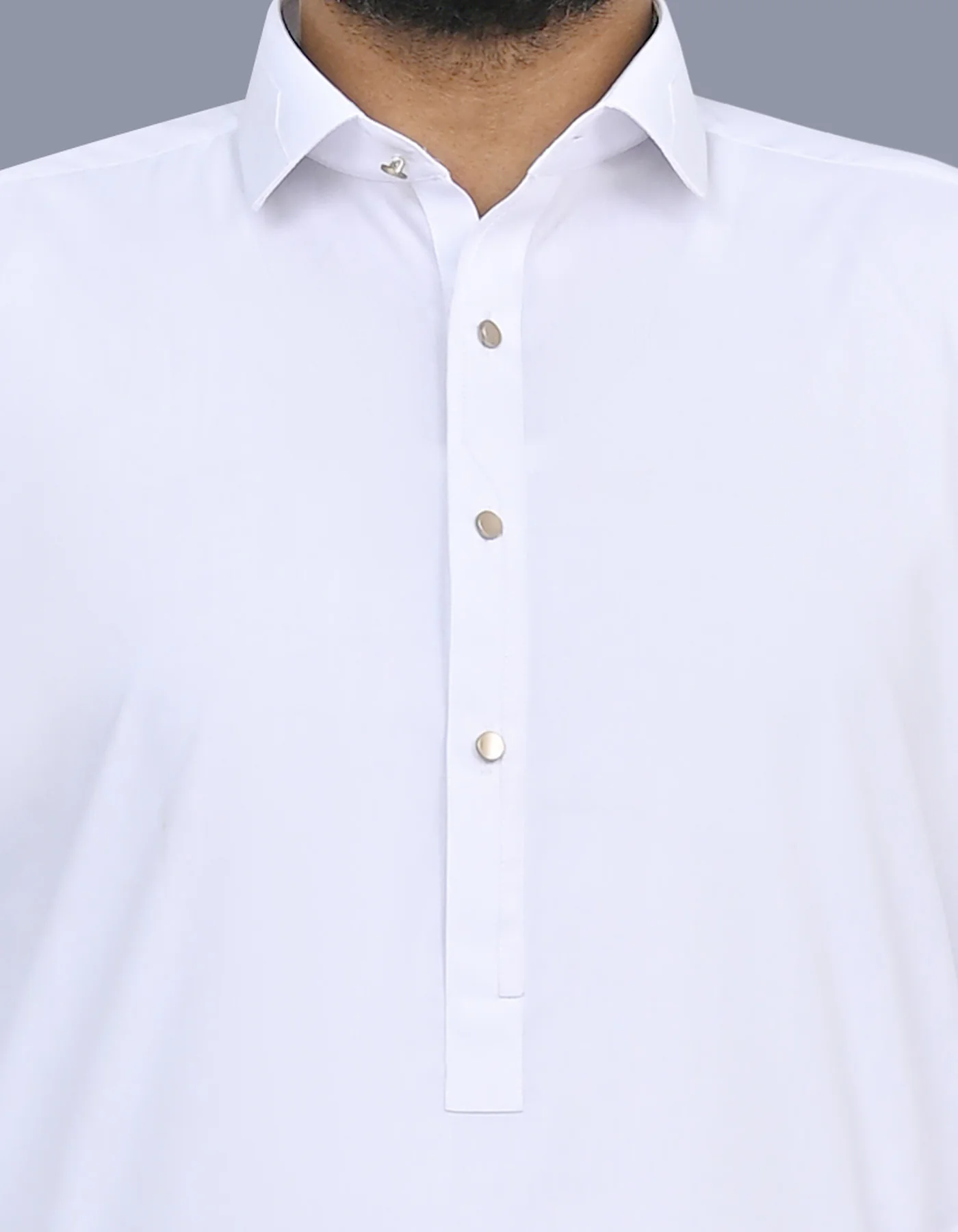 White Plain Kameez Shalwar - Image 2