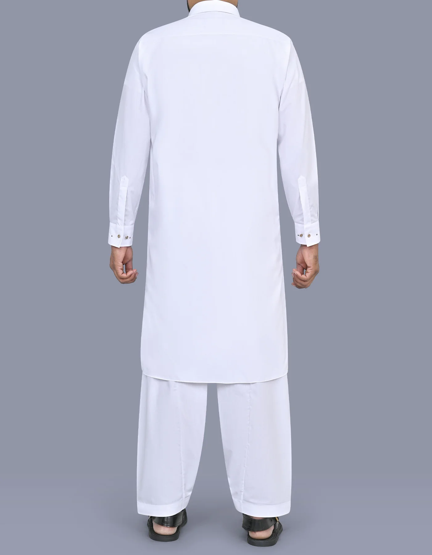 White Plain Kameez Shalwar - Image 4