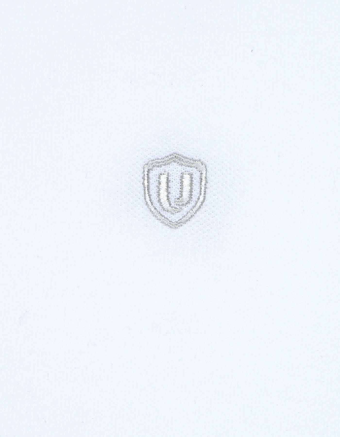 White Plain Pique Polo Shirt - Image 4