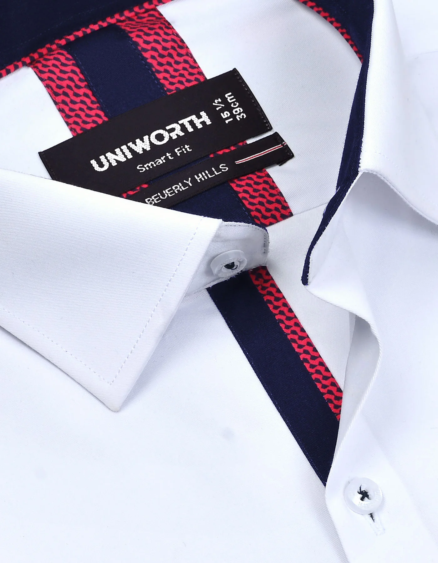 White Plain Tailored Smart Fit Shirt - Image 2