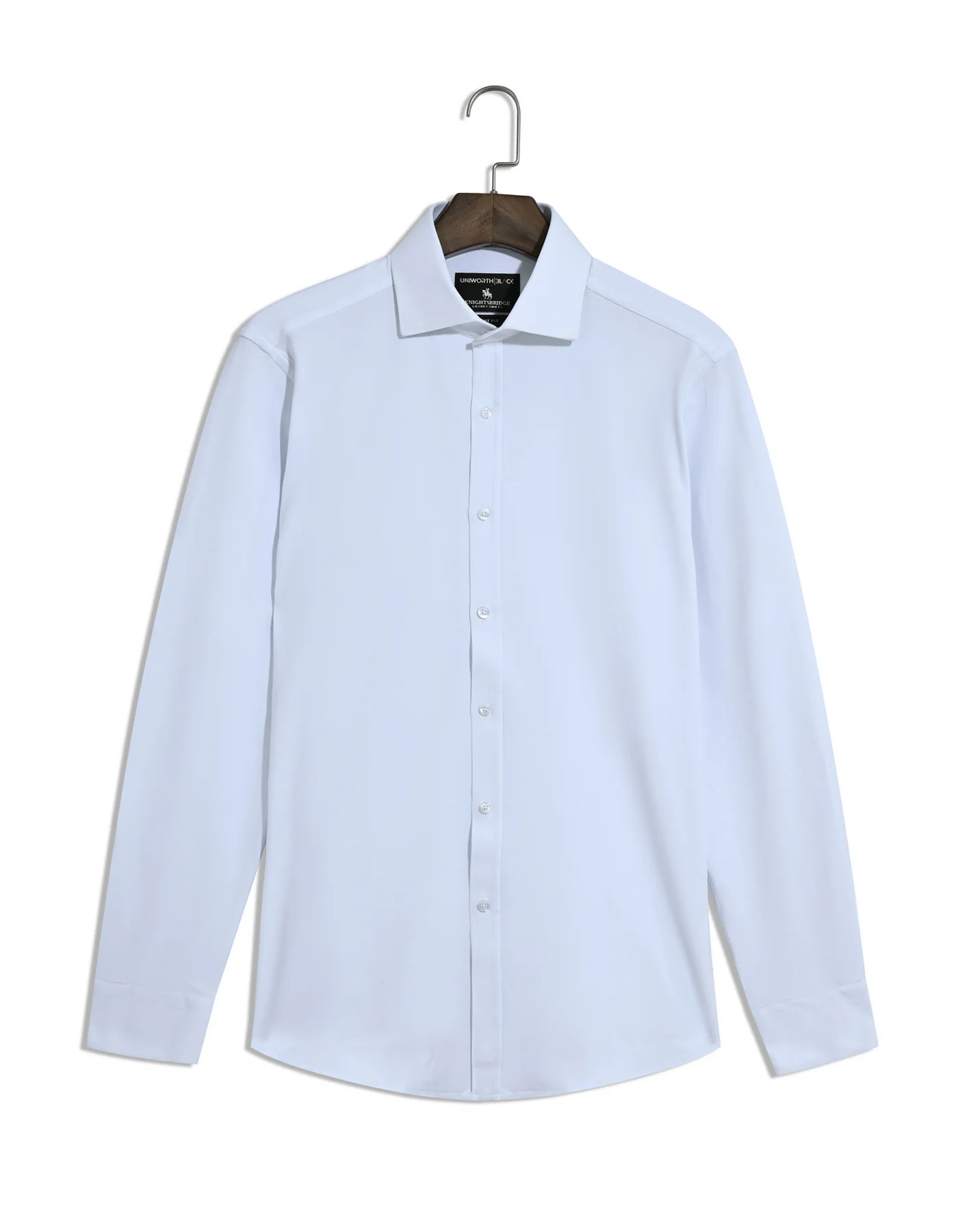 White Plain Tailored Smart Fit Shirt - Image 3