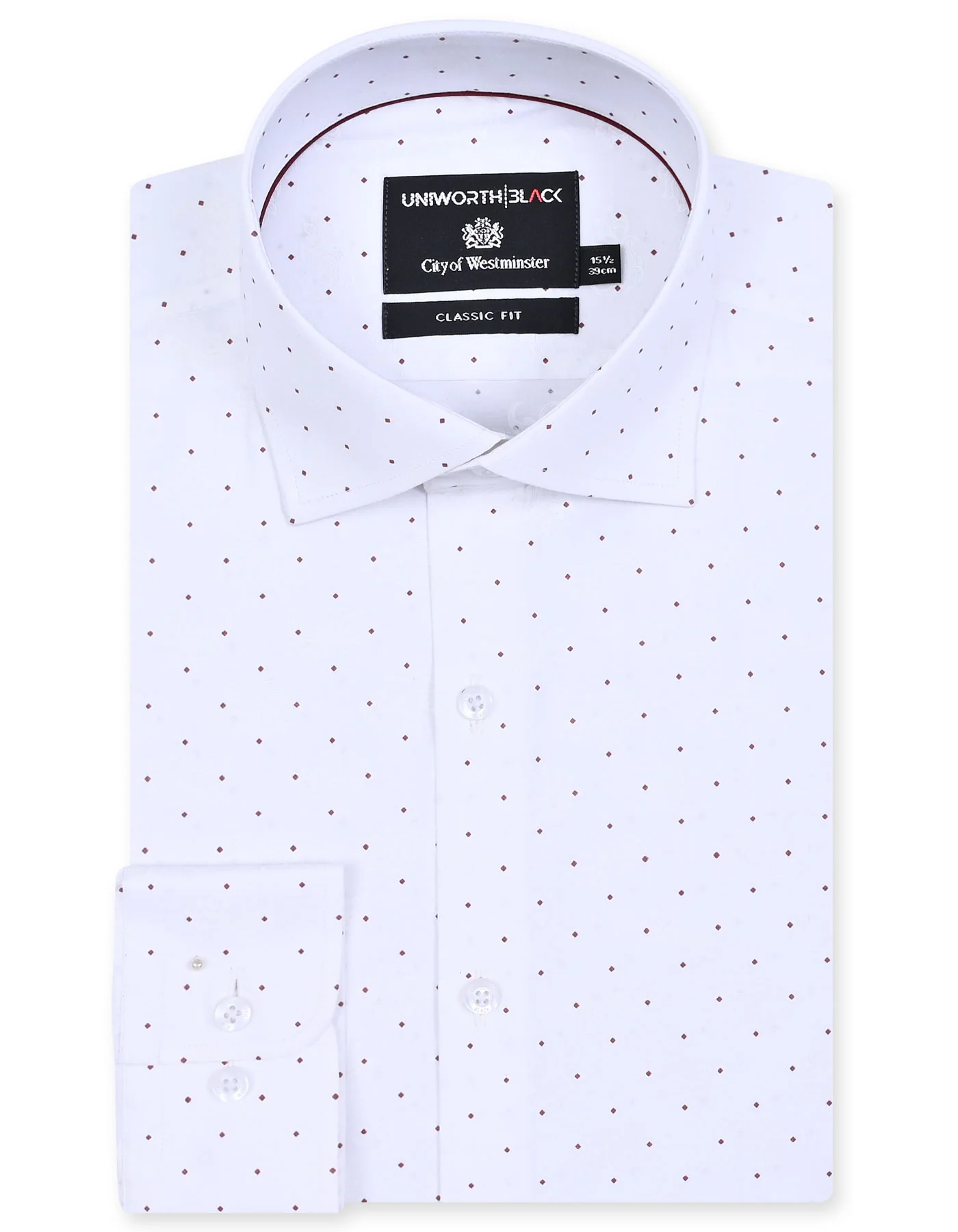 White Printed Classic Fit Shirt