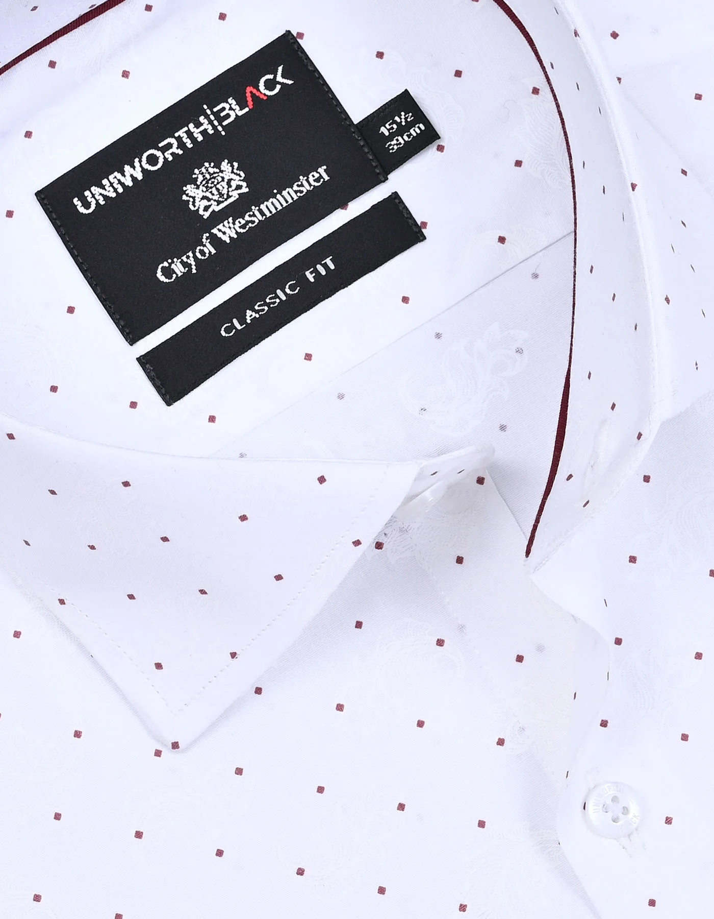 White Printed Classic Fit Shirt - Image 2