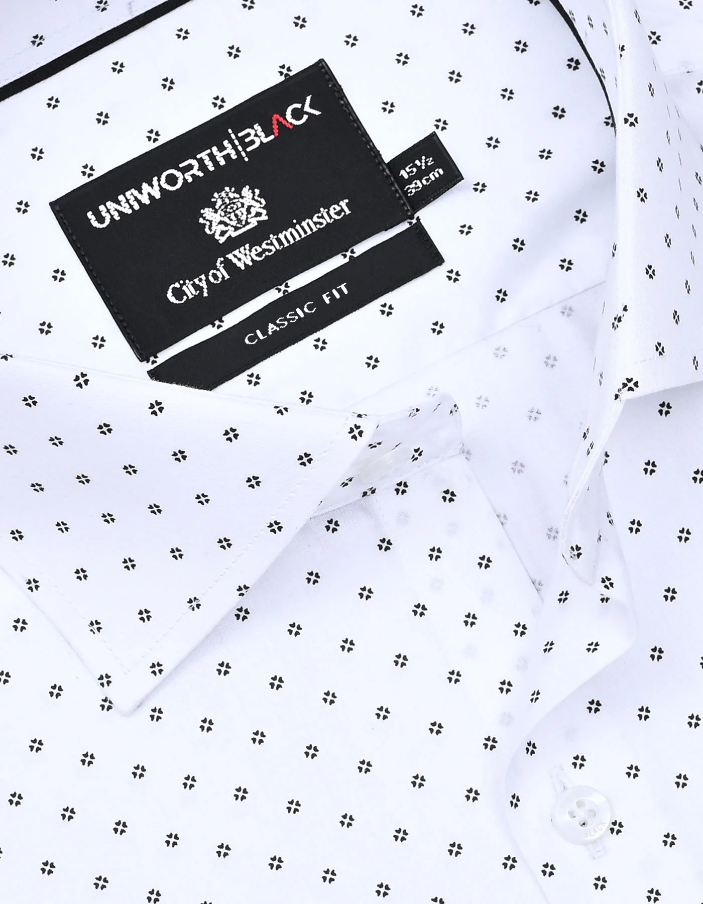 White Printed Classic Fit Shirt - Image 2