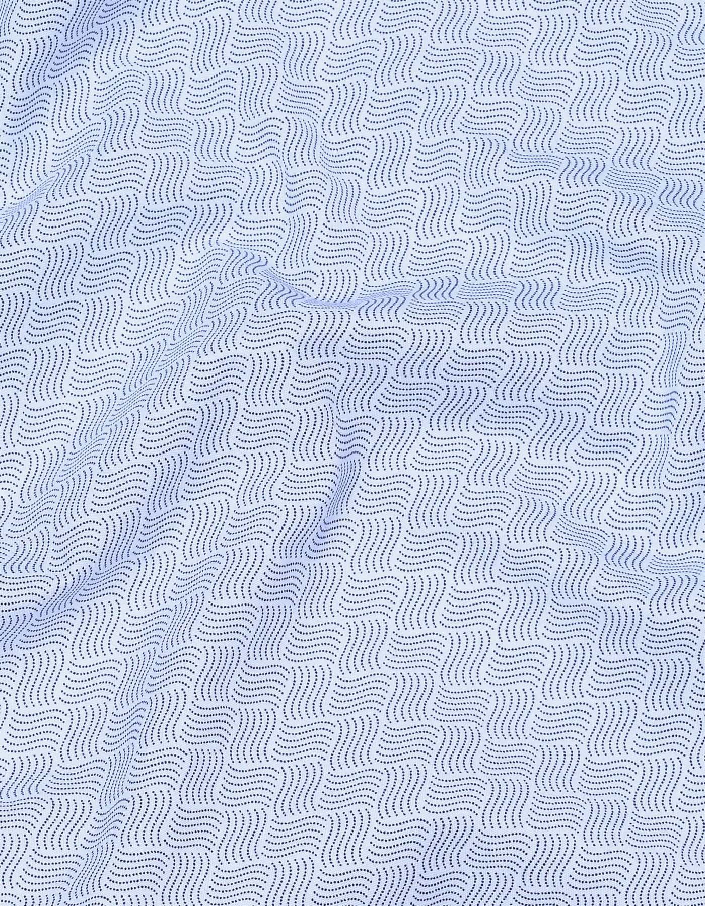 White Printed Smart Fit Shirt - Image 4